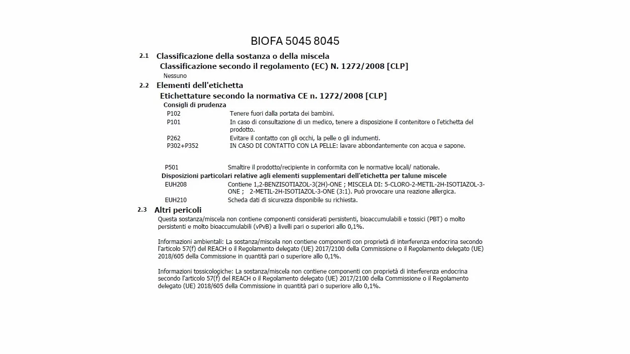 BIOFA 5045 SATINATO INCOLORE 2,5 l- Olio a base acqua per mobili e parquet