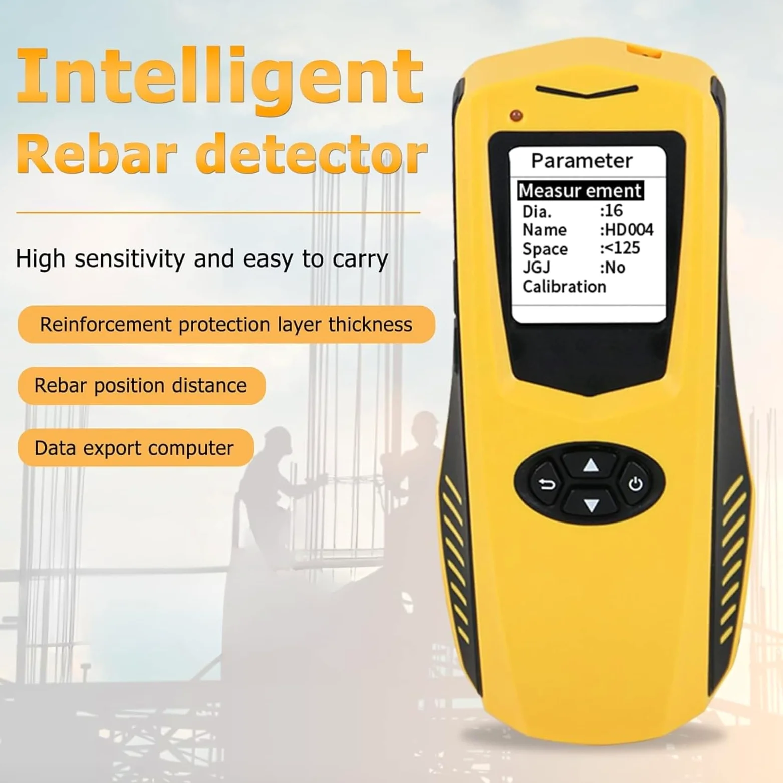 DEWIN Scanner per Armature, Scanner da Parete ZL610 Strumento di Misura per rilevatore di Armature con rilevatore di Armature per localizzatore di calcestruzzo