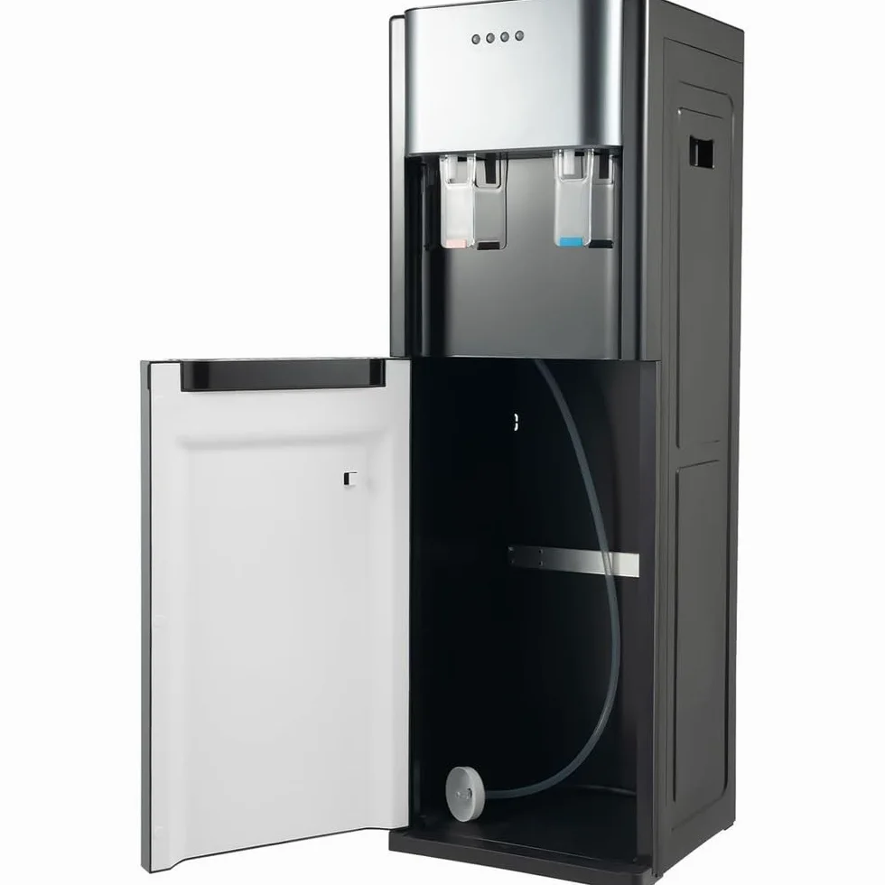 Distributore Acqua Fredda Erogatore Acqua con 2 Impostazioni di Temperatura Freddo/Caldo per Casa Ufficio Dormitorio,Dark Gray,33cm*30cm*90cm