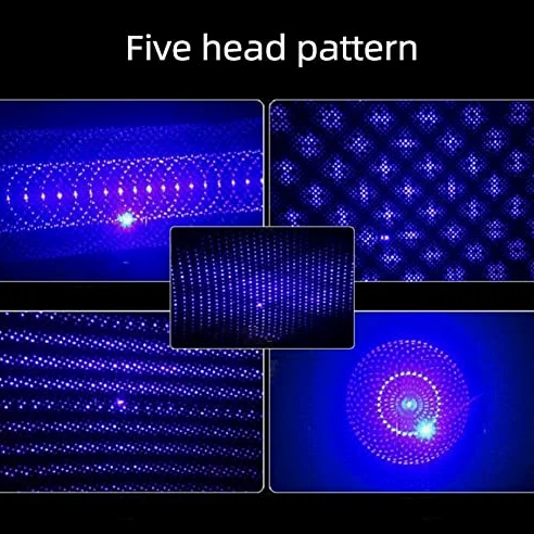 Puntatore laser portatile ricaricabile ad alta potenza, con messa a fuoco regolabile, ideale per la caccia, l'escursionismo e le attività all'aperto.