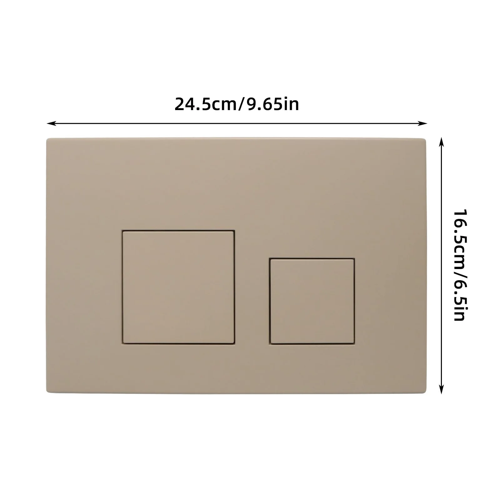 ACESOME Placca di comando per WC Compatibile con Geberit sigma01 sigma10 sigma20 sigma21 sigma30 sigma50 sigma60 Placca di comando in plastica per sciacquone a 2 modalità (Khaki)