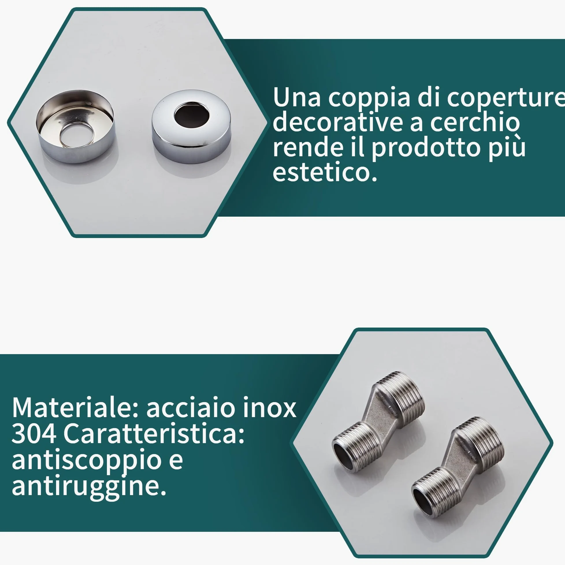 MORADO Miscelatore Doccia, Miscelatore Doccia Termostatico, Rubinetto per Doccia, Rubinetto per Vasca Termostatico con Controllo Costante Della Temperatura, Finitura in Ottone Cromato