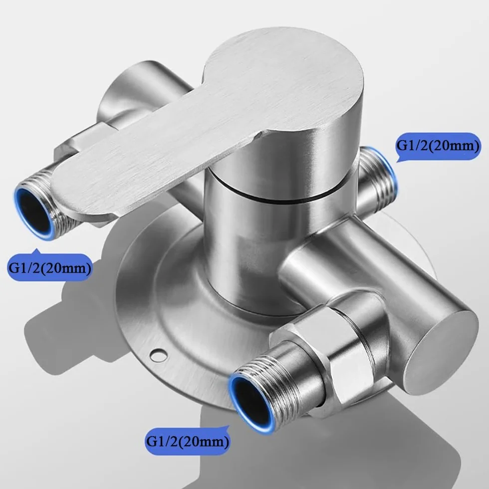 Miscelatore monocomando per doccia, miscelatore per doccia a parete, rubinetto doccia in acciaio inox, valvola di controllo dell'acqua fredda e calda