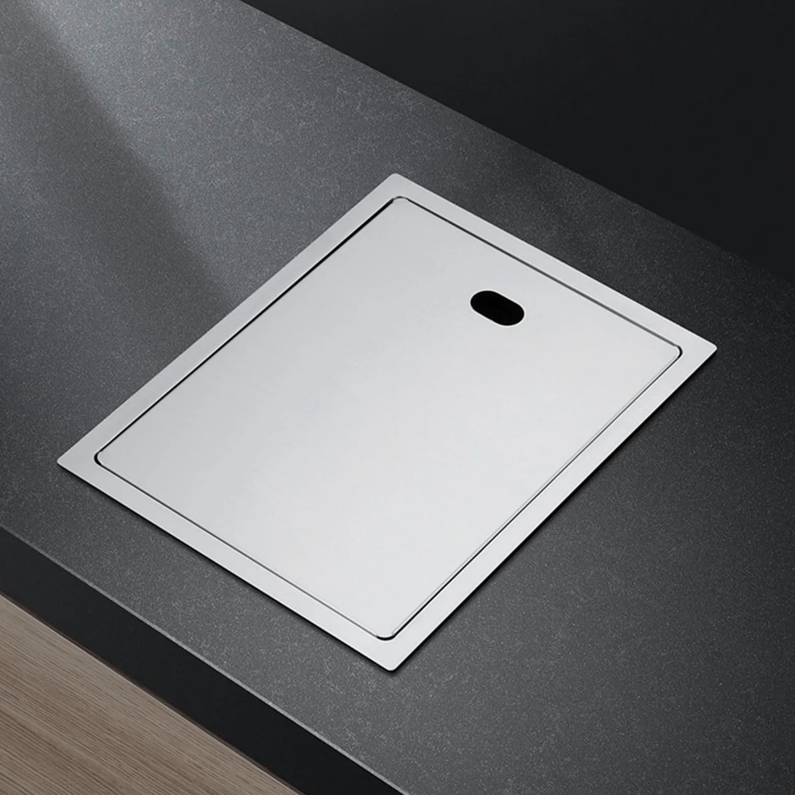 Impianti Lavello da Cucina Invisibile in Acciaio Inossidabile 304 con Piastra di Copertura - Ideale per Piccoli Spazi E Aree Bar, Design Nascosto con Rubinetto Pieghevole Cucina (Color : Silver, S :
