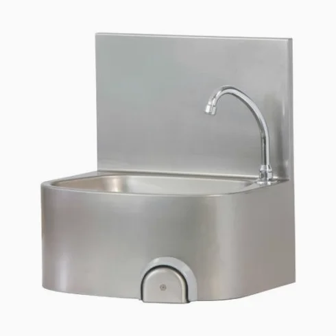 Lavamani inox comando a ginocchio cm 48x35x53 RS1361