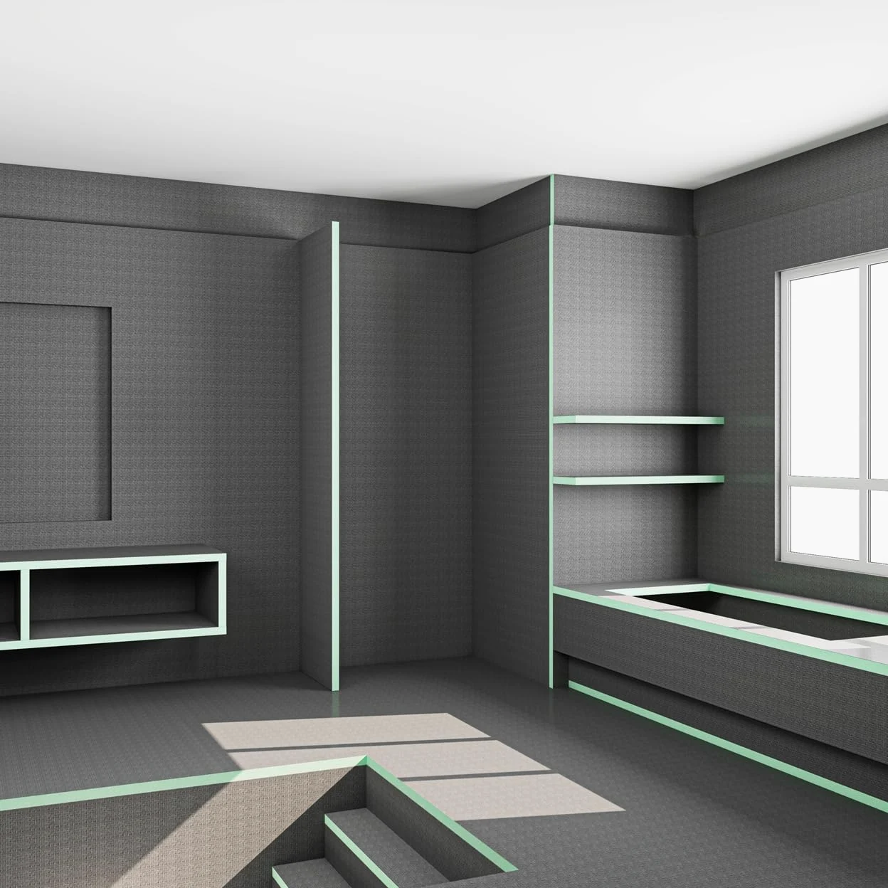 Pannello di Costruzione da Piastrellare in Estruso Polistrirene Rigido XPS Isolamento della Casa e del Bagno 1250x600X6 mm (4 pezzi/set)