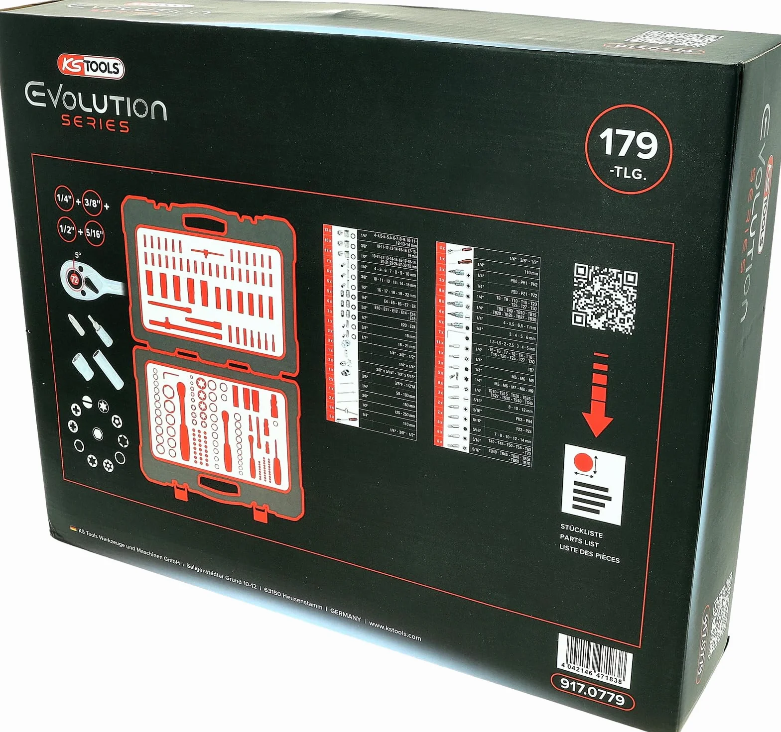 KS Tools 917.0779 Serie di Chiavi a Bussola, 179 Pezzi