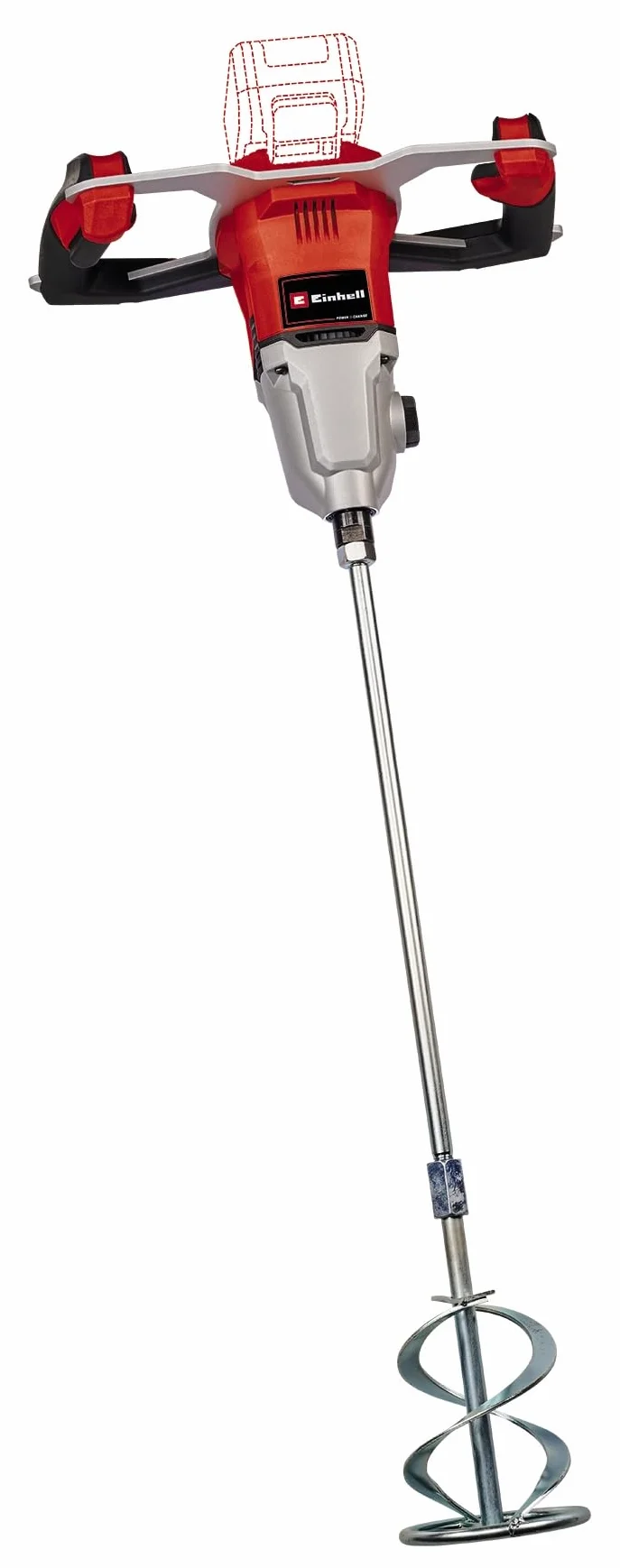 Einhell Professional Miscelatore a batteria TP-MX 18-2 Li BL Solo Power X-Change (trasmissione a 2 velocità, Brushless, max 720 min-1, incl. agitatore Ø120 mm, senza batteria)