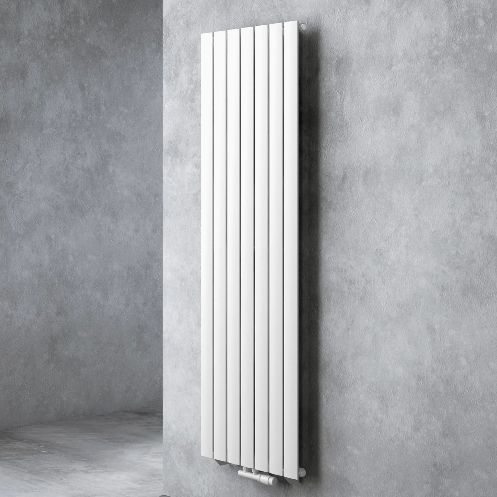 doporro Radiatore Verticale da Bagno 180x54cm, Radiatore a Pannello Termoarredo da Parete e Pavimento in Acciaio, Bianco