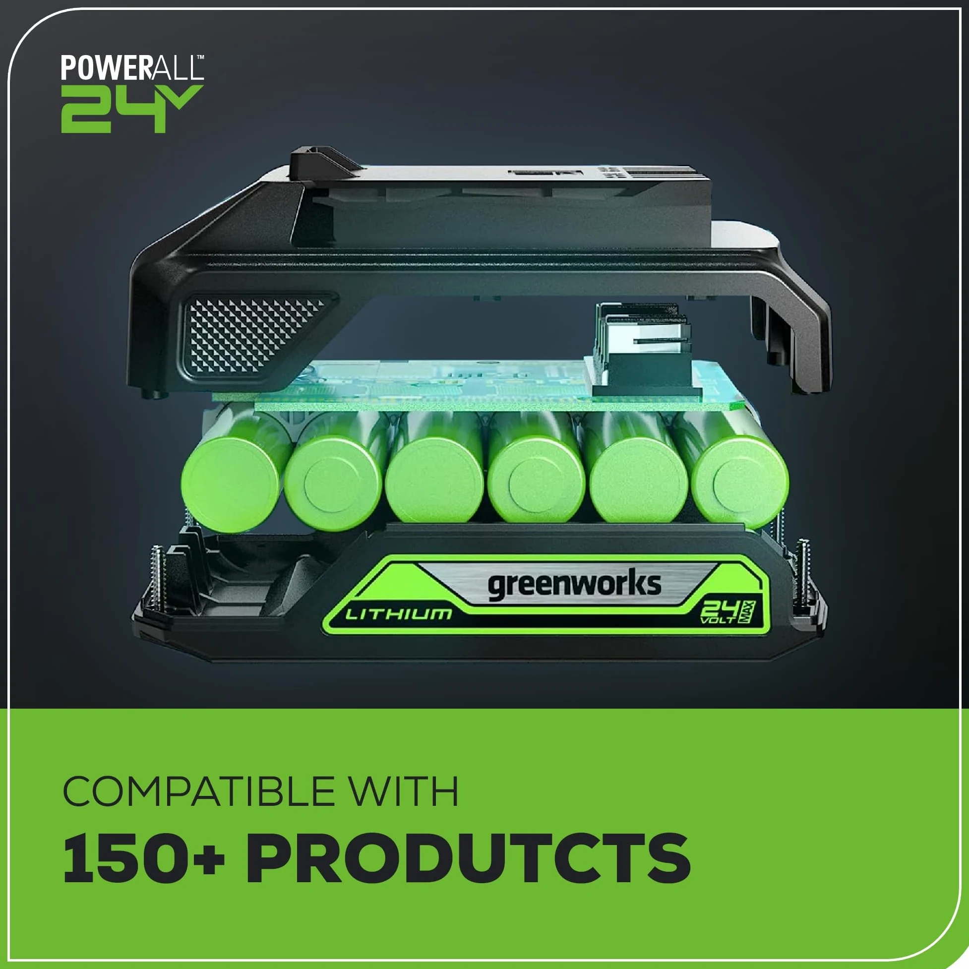 Greenworks Cucitrice a corona da 24 V 3/8" con batteria da 2 Ah e caricabatterie da 2 A