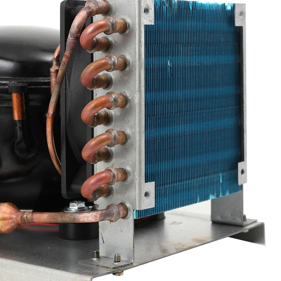 BD25HC Compressore Frigorifero DC | 12-24V con controllo solare della temperatura | Raffreddato ad aria per la refrigerazione automobilistica e nautica | Unità di raffreddamento efficiente