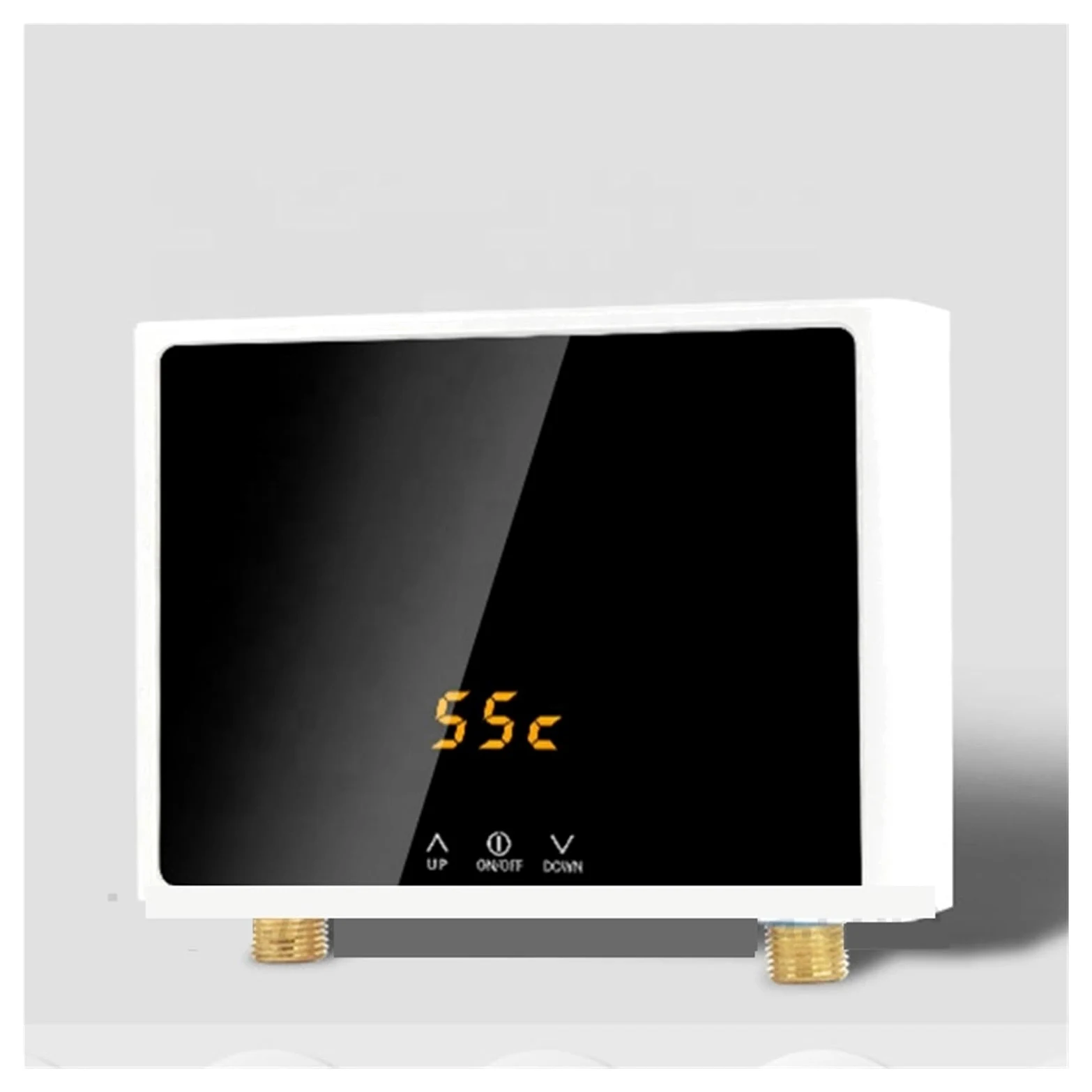Scaldabagno Riscaldatore di Acqua Calda 3000W/4000W/5500W Riscaldatore Istantaneo Senza Serbatoio Termostato Induzione Smart Touch Riscaldatori Elettrici Doccia Automatico(Yellow,220 5000W)