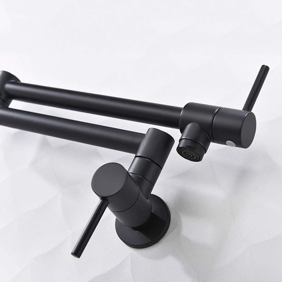 POT FILLER rubinetti della cucina, due maniglie Un lavandino rubinetto del foro, installazione a parete cucina contemporanea Rubinetti, Ottone,Cromo