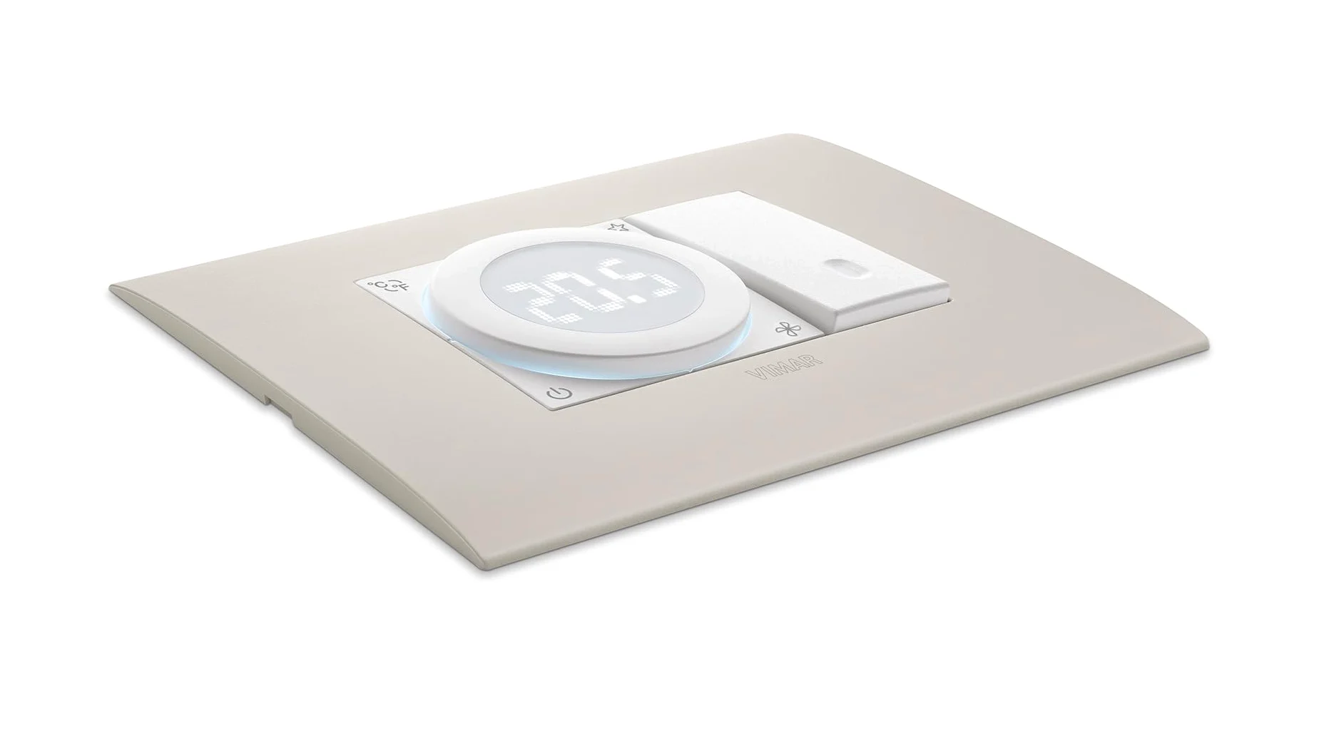 Vimar 02974.B Termostato IoT a rotella, compatibile con Alexa, Google Home e IFTTT, retroilluminazione regolabile, ingresso sensore esterno, da completare con placche Eikon, Arké, Plana, Idea