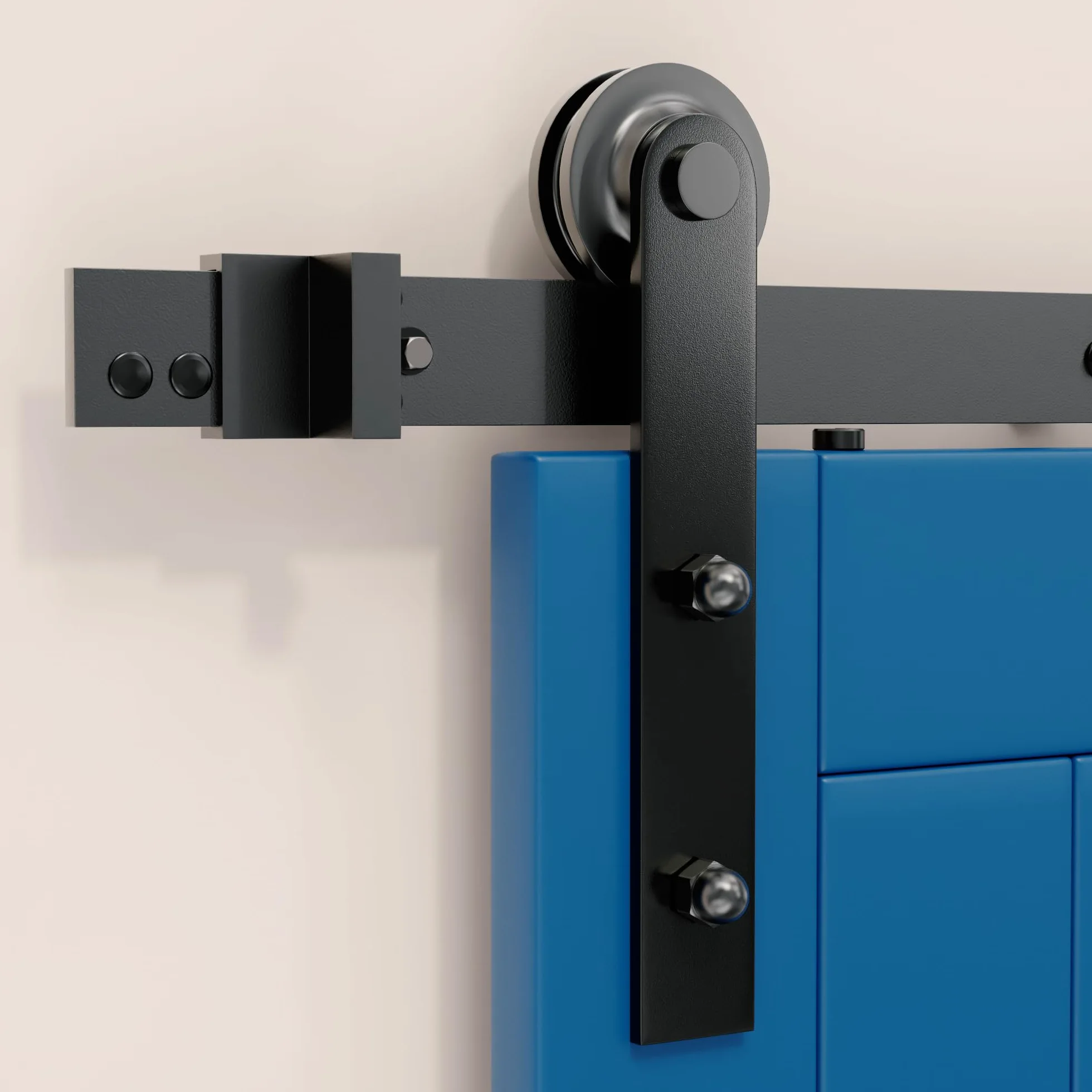 SKYSEN Porta Scorrevole Esterno Muro 183cm, per sistema di Cancelli scorrevoli con guida a pavimento, guida scorrevole, durevole, ideale per risparmiare spazio