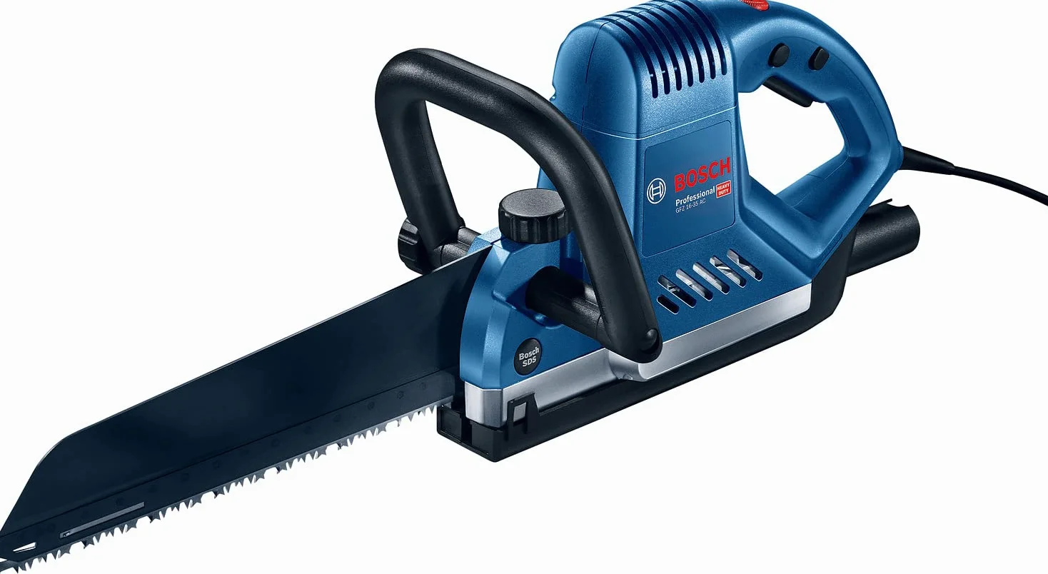 Bosch Professional ELECTRICO GFZ 16-35 AC (incl. adattatore aspir., 2 lame TF 350 NHM per sega univ. per calcestruzzo cellulare, 2 lame TF 350 M per sega universale per legno + plastica, taglierina)