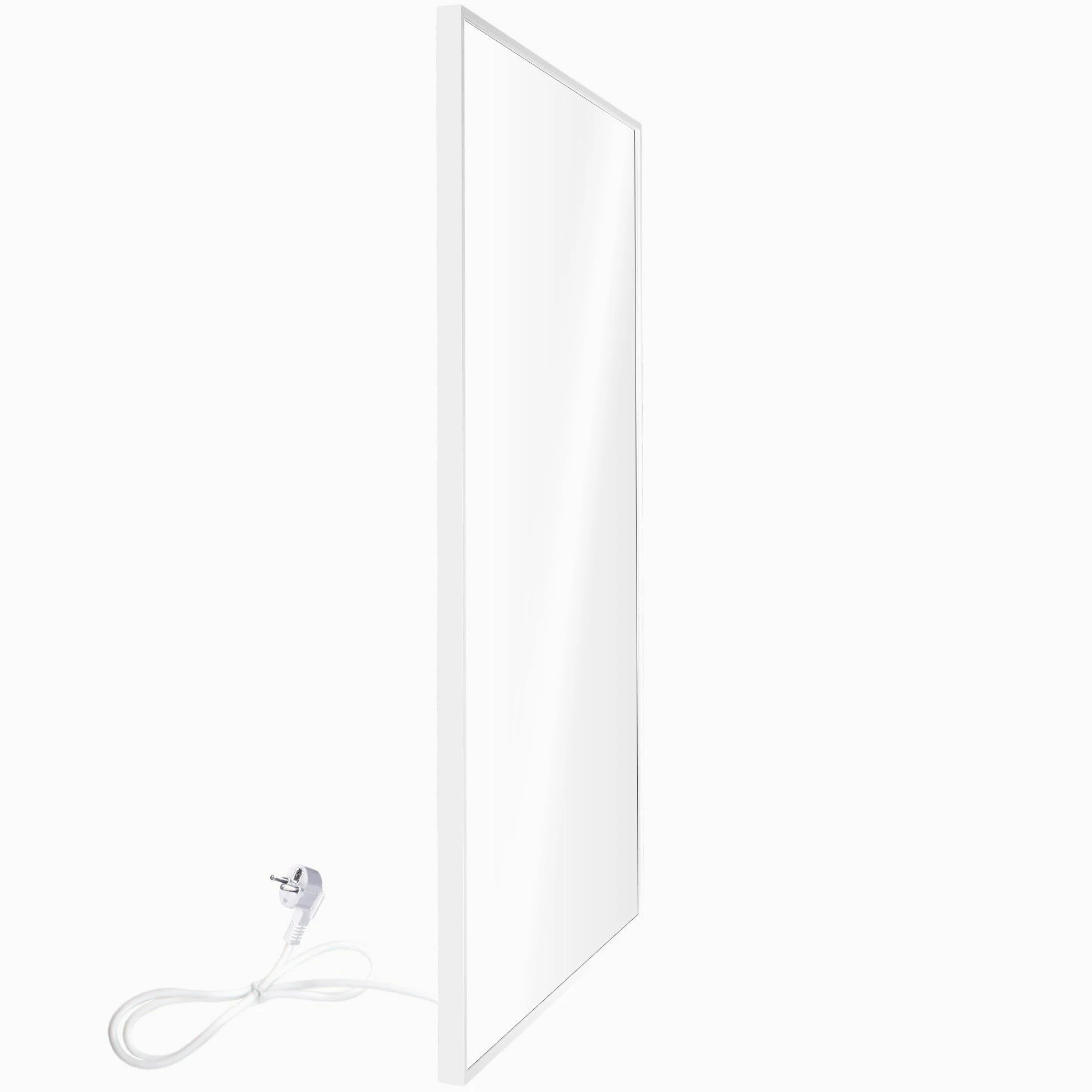 WarmlyYours, pannello radiante elettrico bianco, potenza 800 watt, 60 x 120 cm, montaggio a parete, in alluminio, calore a infrarossi