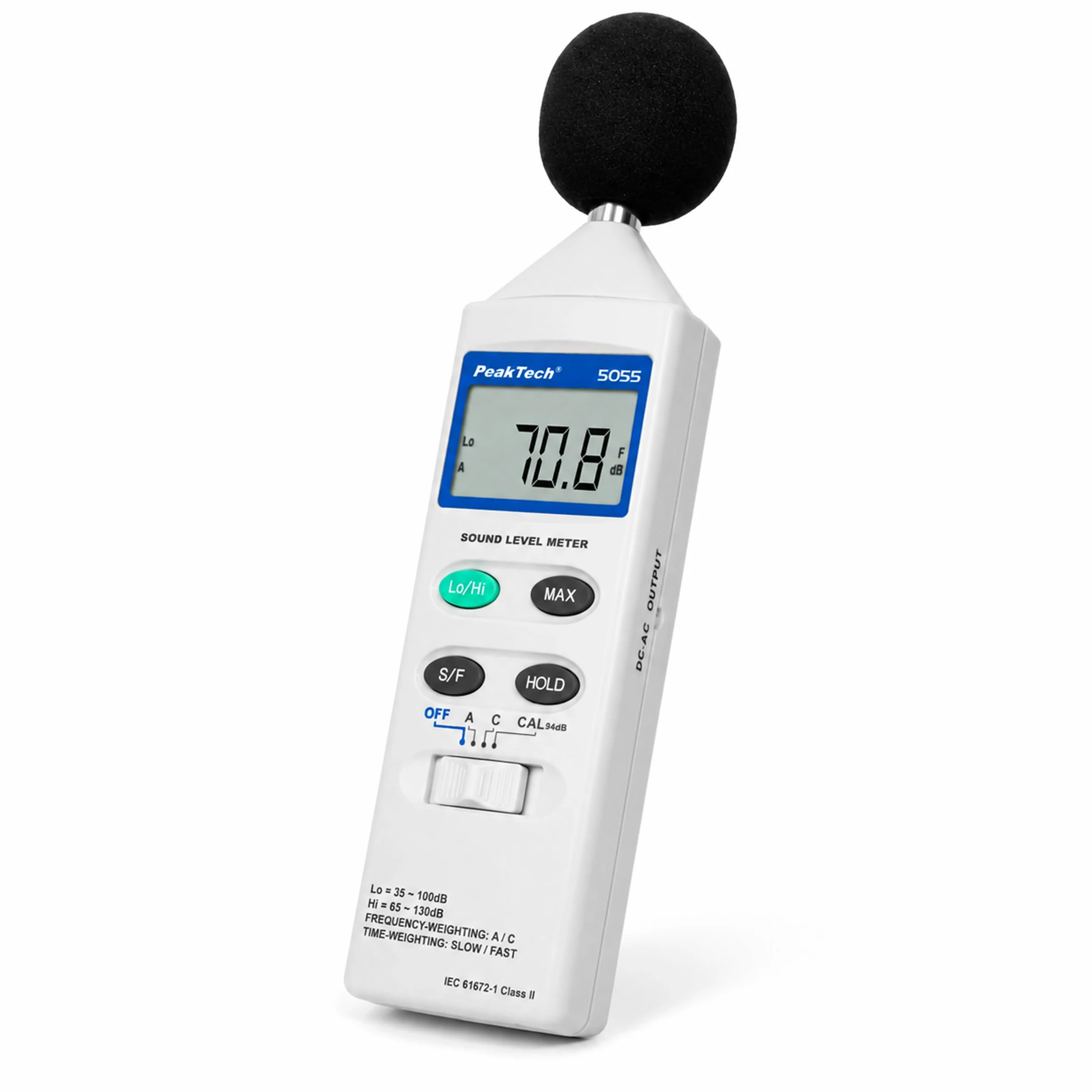 PeakTech Misuratore sonoro digitale, 3 1 2 cifre