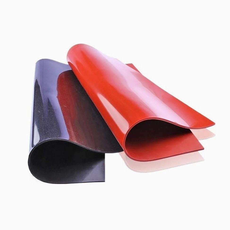 Lastra in Gomma Siliconica 500mm x 500mm, Spessore 6mm Tappetino in Silicone, film di silicone, Guarnizione Resistente alle Alte Temperature per Realizzare Guarnizioni e Tenute(rosso)