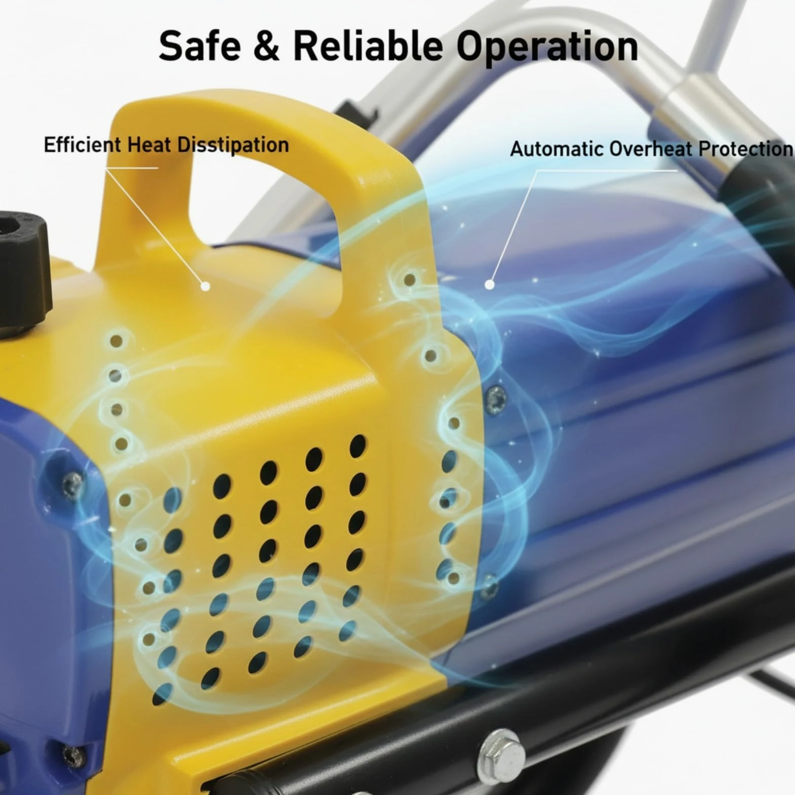 Spruzzatore per vernice Airless da 1800 W, spray per vernice da parete, protezione da surriscaldamento e funzione di auto-stop, capacità di estrazione di 1,8 l/min per edifici