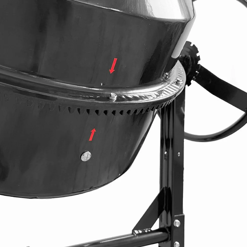 SOGI Betoniera elettrica a bicchiere BEM-200 - capacità 200 L - motore 900 W - per calcestruzzo, malta e intonaco - nera
