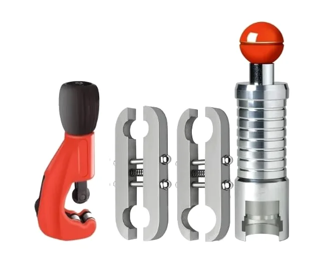 Kit cartellatrice tubi inox flessibili 1/2" 3/4" 1" 1"1/4 completo di dime DN12X-DN15 e DN20-25 e tagliatubi