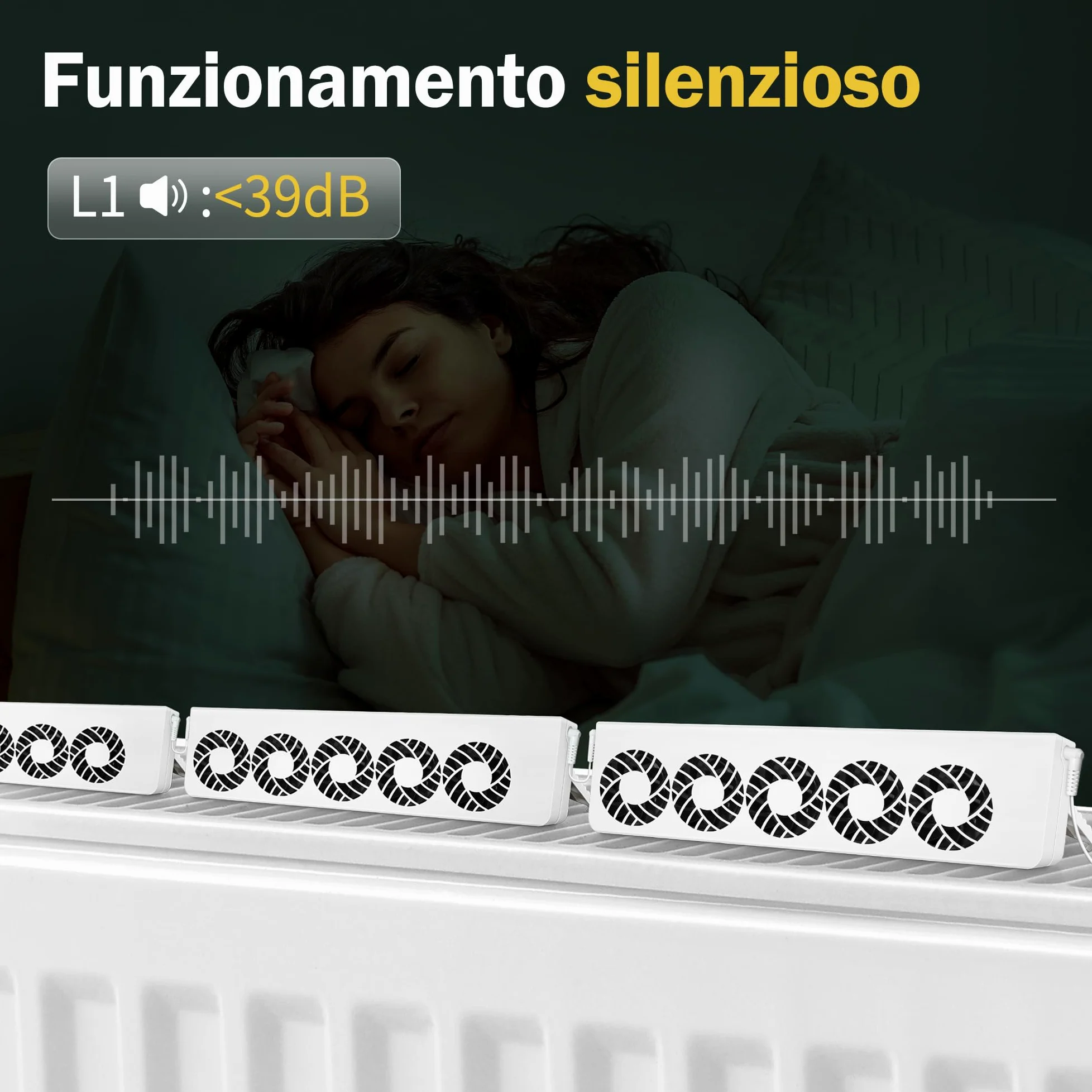Ventole per Termosifoni 2.0 con Controller con Termostati Intelligenti, 15 Ventole per Aumentare l'efficienza del Riscaldamento e Risparmiare Energia (Trio Set)