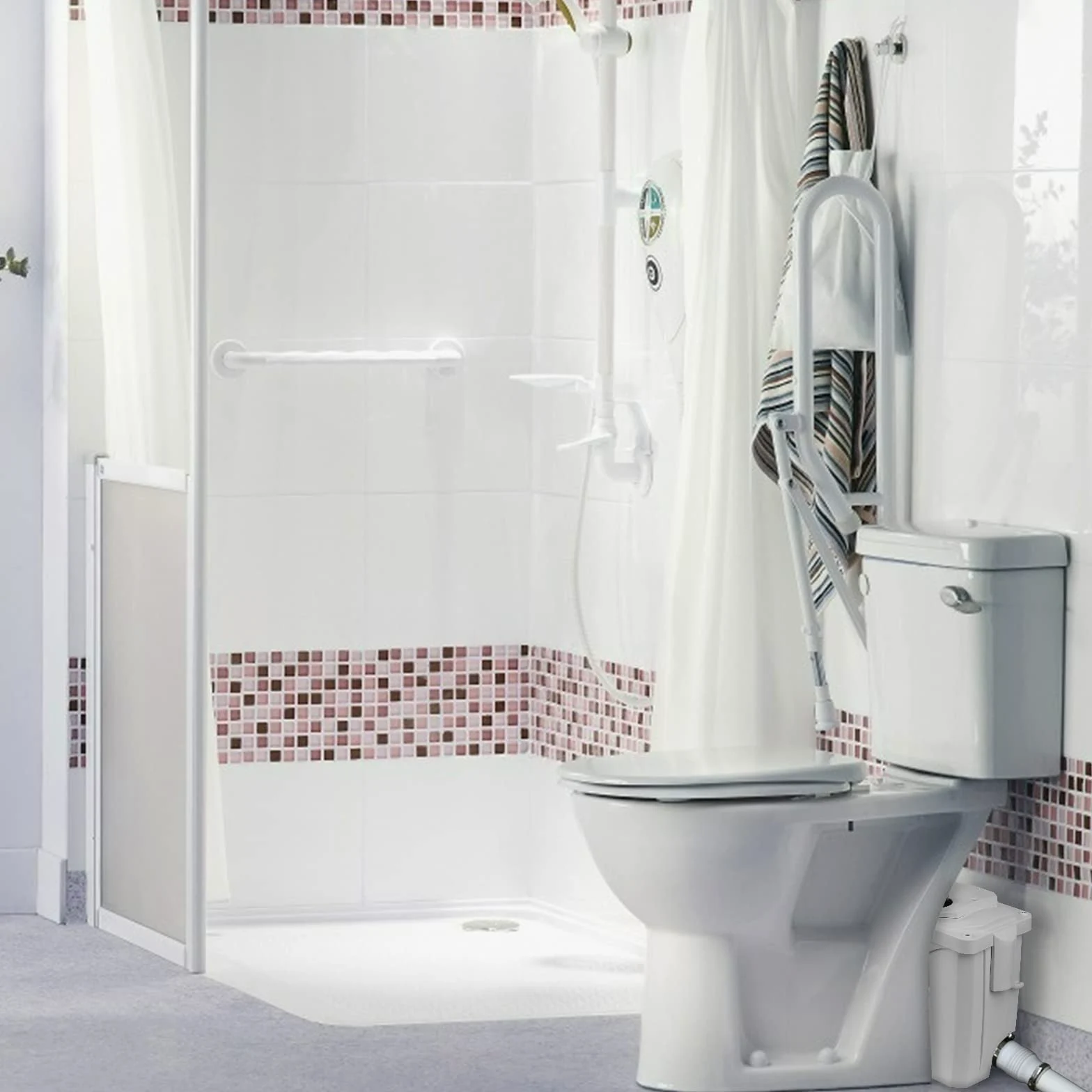 Eulenke Pompe per Fognature Sanitarie 700 W, 190 l/min, a basso rumore (39 dB), possono essere installate in lavabo, WC, docce, ecc