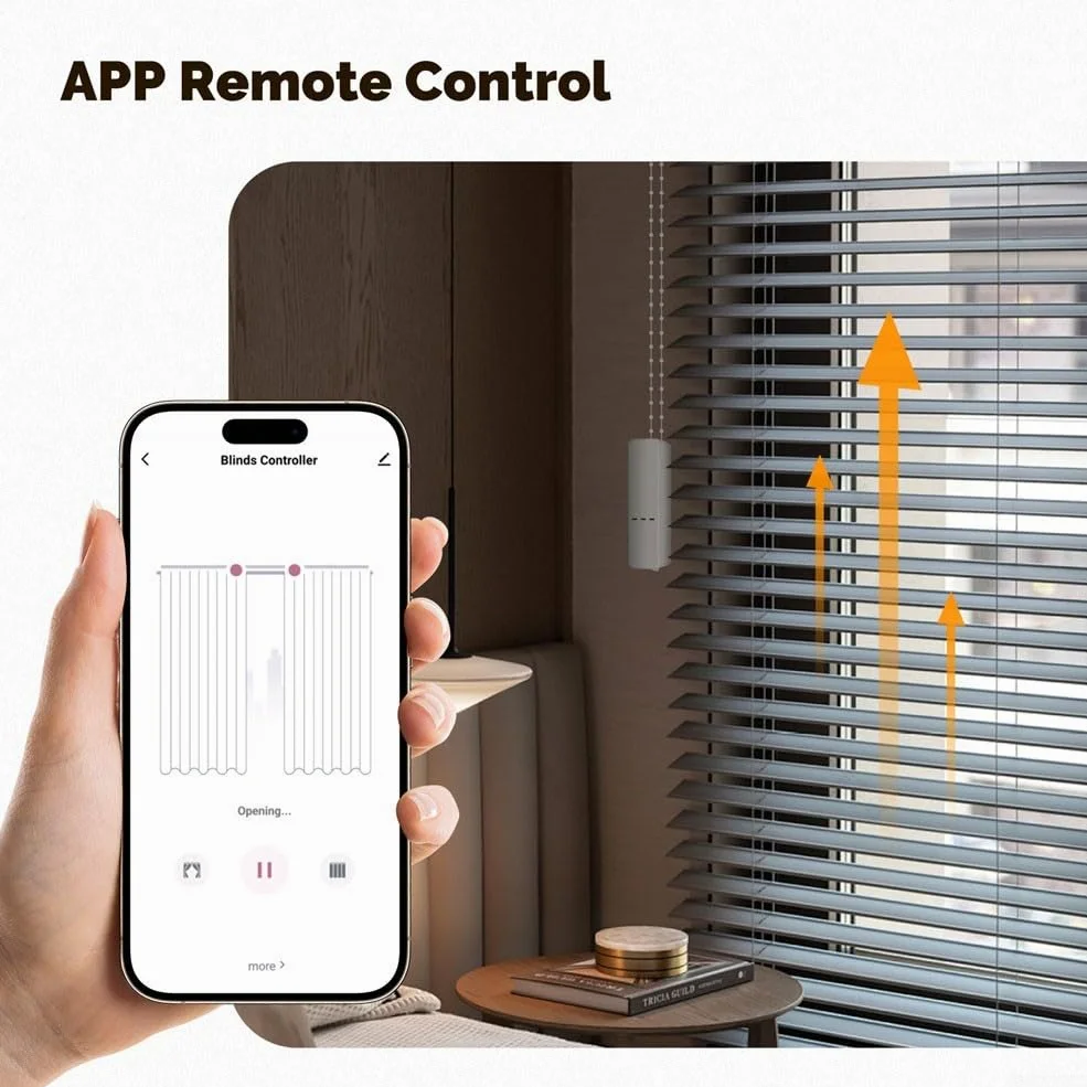 Whychstore Motore per tende a rullo, Per Tuya per Zigbee Motore elettrico intelligente per tende a rullo, Impostazioni di limite precise, Controllo attivato vocale, Supporto app remoto RF