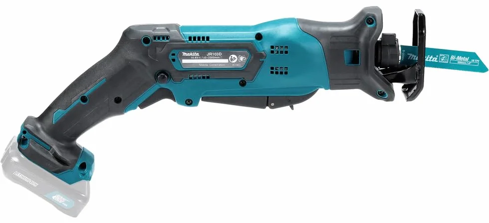 Seghetto alternativo a batteria Makita JR103DZ 10,8 V (senza batteria, senza caricabatterie)