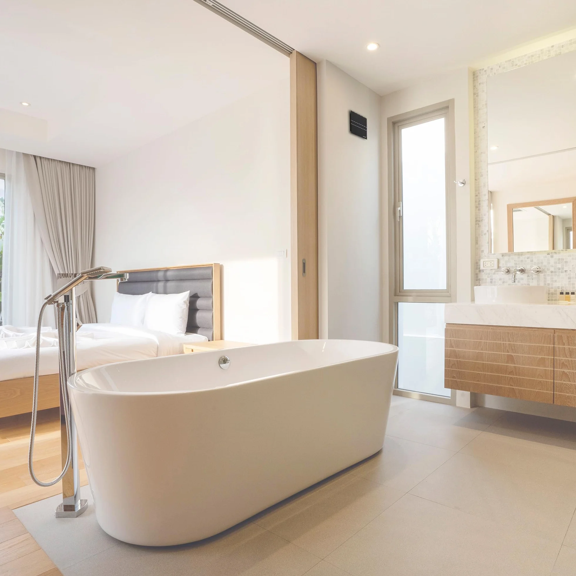 Cata E 100 GTH BK - Estrattore da bagno, Timer Hygro, 8 W, vetro nero