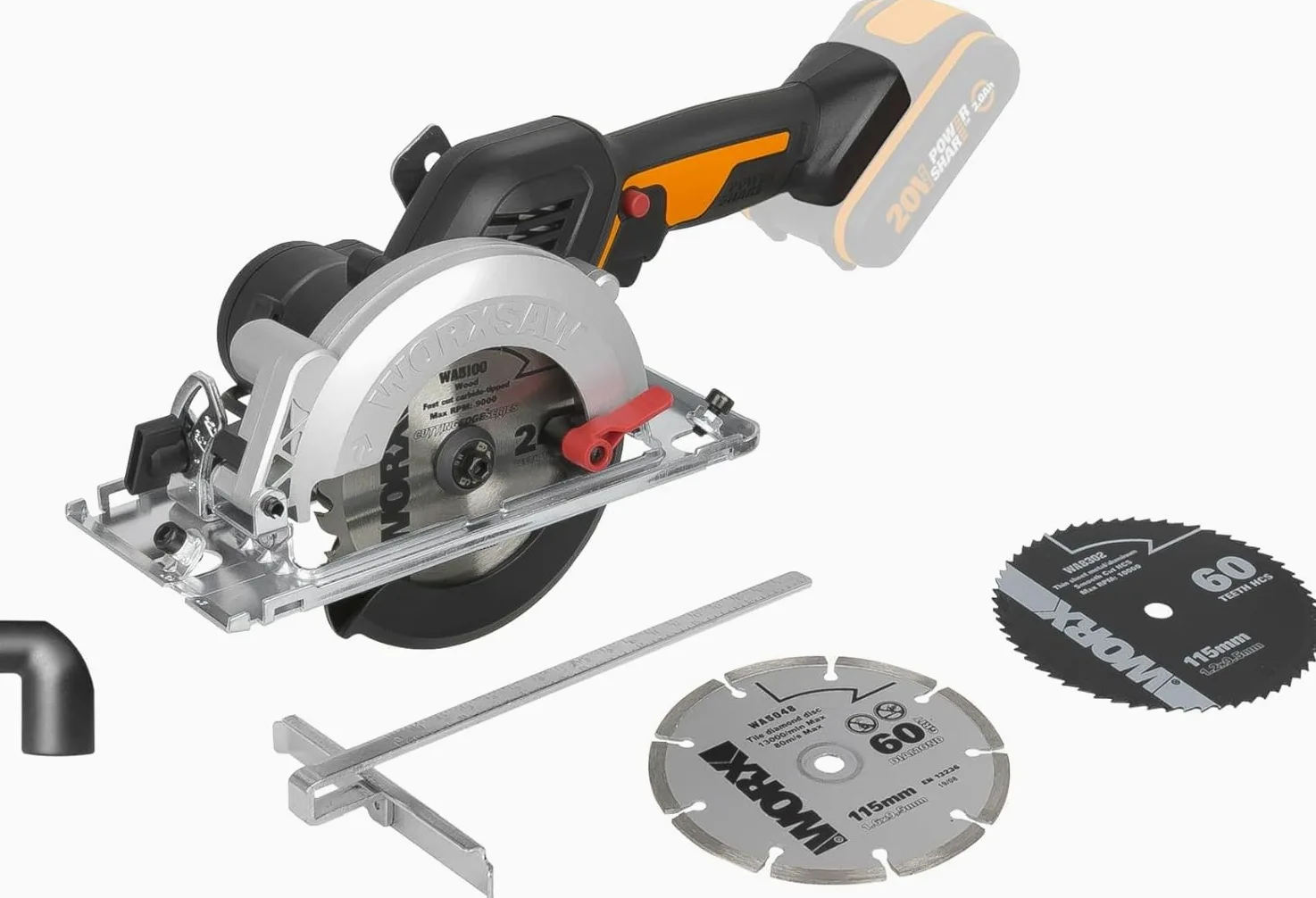 Worx WX531.9 Sega circolare compatta ad immersione ø 120mm 20V a batteria - solo corpo macchina