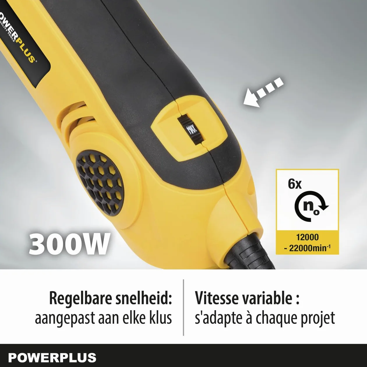 POWERPLUS POWX0490 - Levigatrice triangolare 300 W