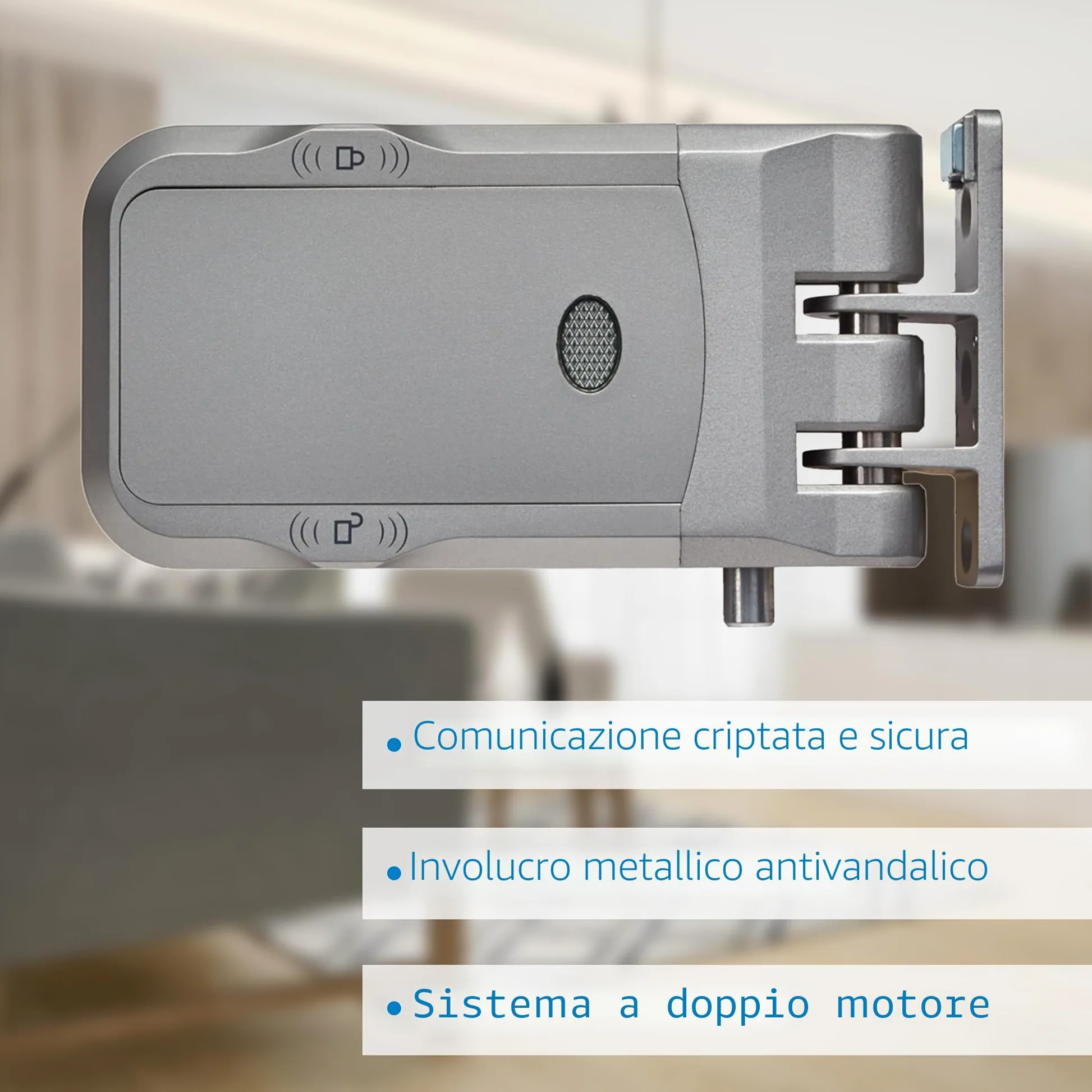 NIVIAN Serratura Invisibile Intelligente WiFi – Chiavistello Elettronico con App e Telecomandi, Doppio Motore Antivandalo, Apertura da Interno ed Esterno