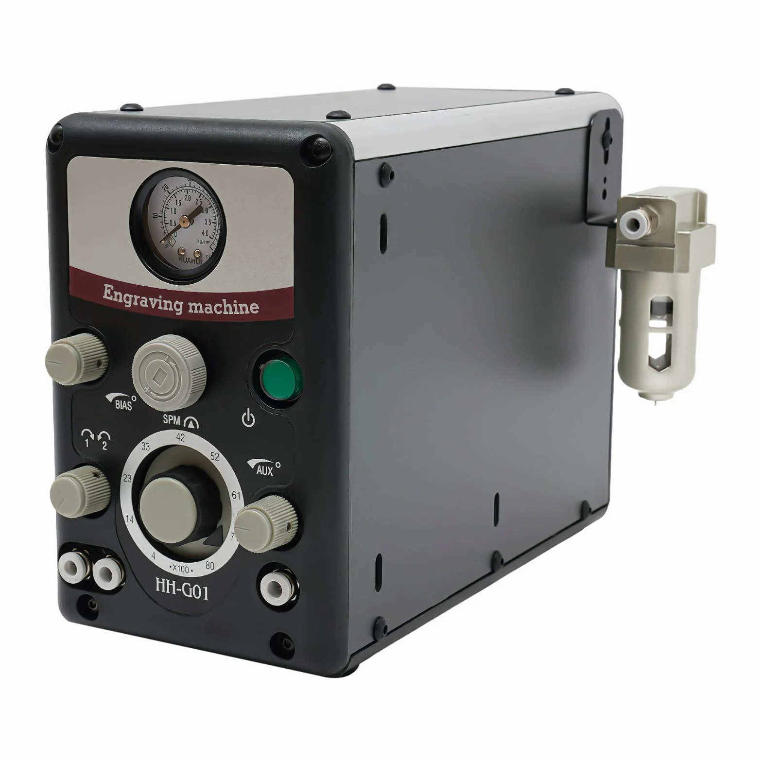 Macchina per incisione pneumatica, macchina per incisione pneumatica, macchina per incisione a percussione ad aria compressa con doppio manico, 80 W per gioielli e metallo