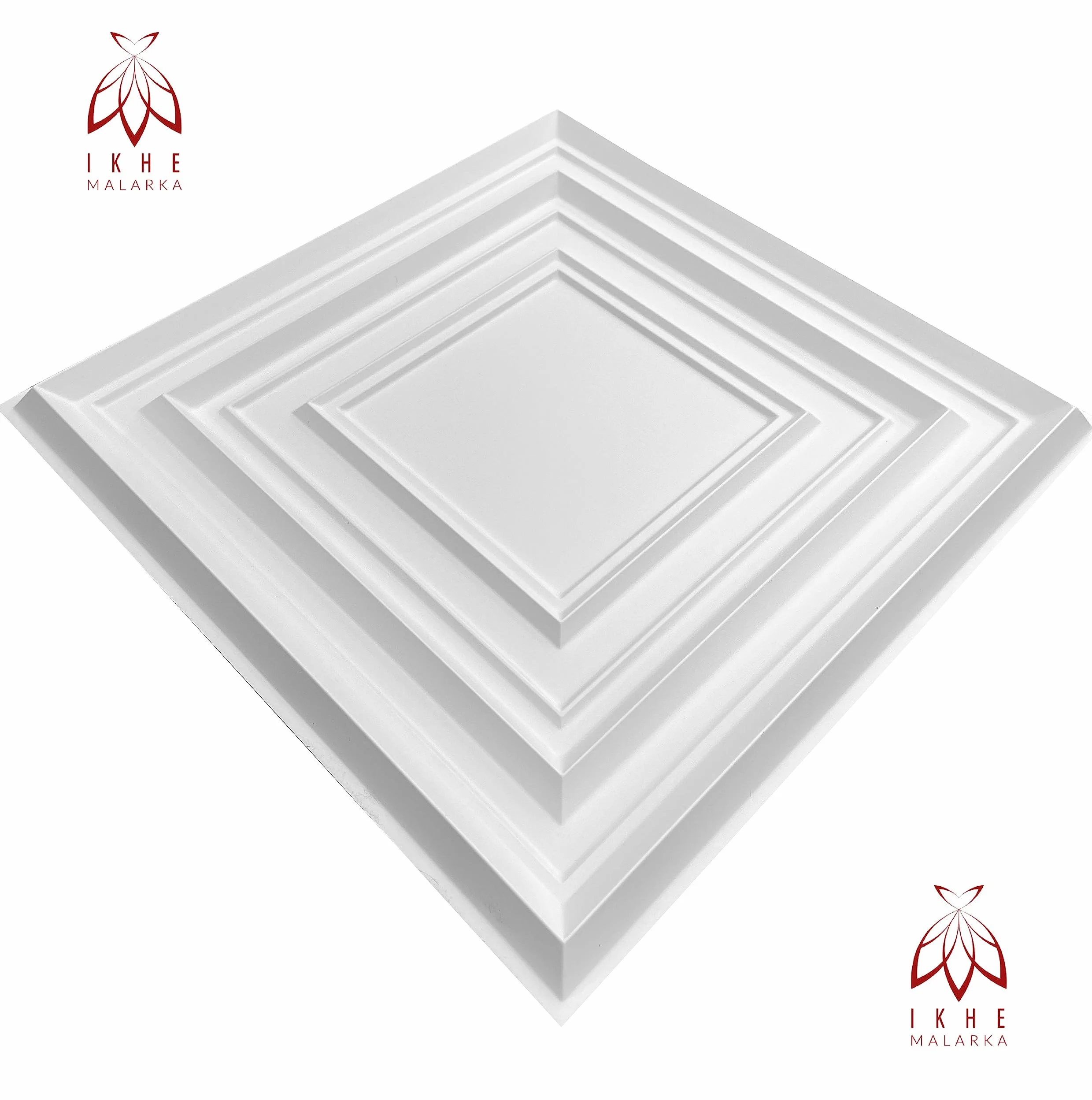 Pannelli 3D murali decorativi in ​​plastica PVC per pareti & per soffitto >50 cm x 50 cm< effetto 3D, impermeabili, duri. Spessore 1mm