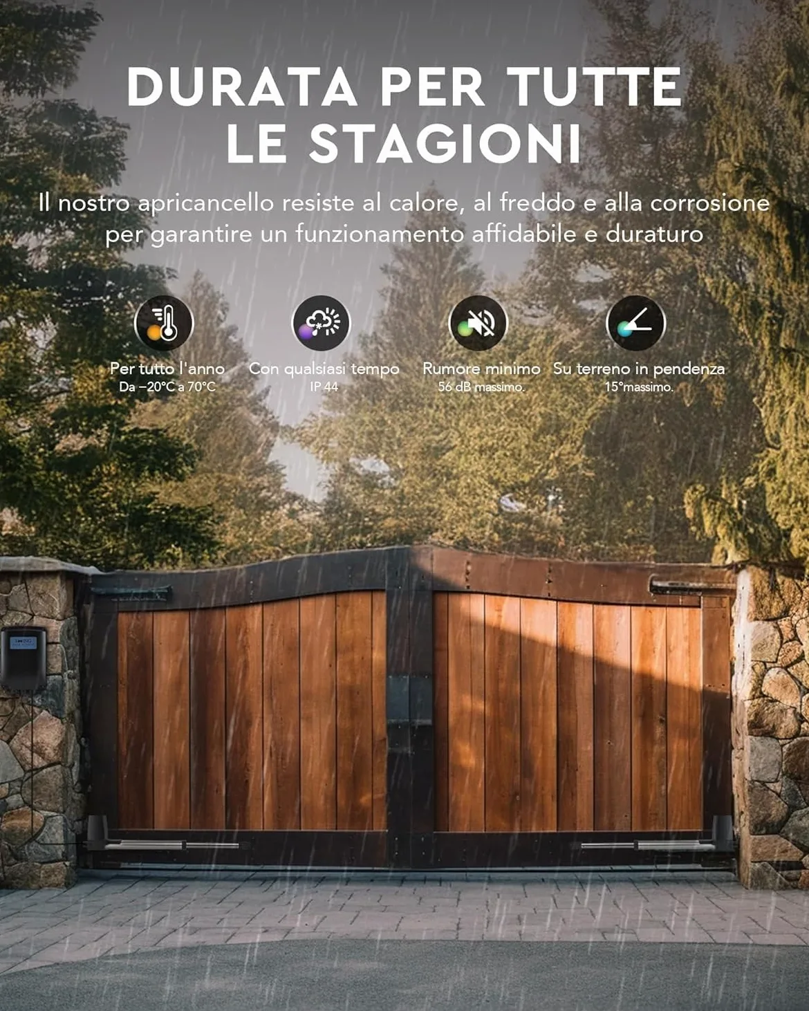 CO-Z Motore Cancello Battente 2 Ante Kit Automazione Cancello Battente con 2 Telecomandi per Porte Fino a 600kg 6m Cancello Automatico Battente con Sensori a Infrarossi Batteria Solare Compatibile