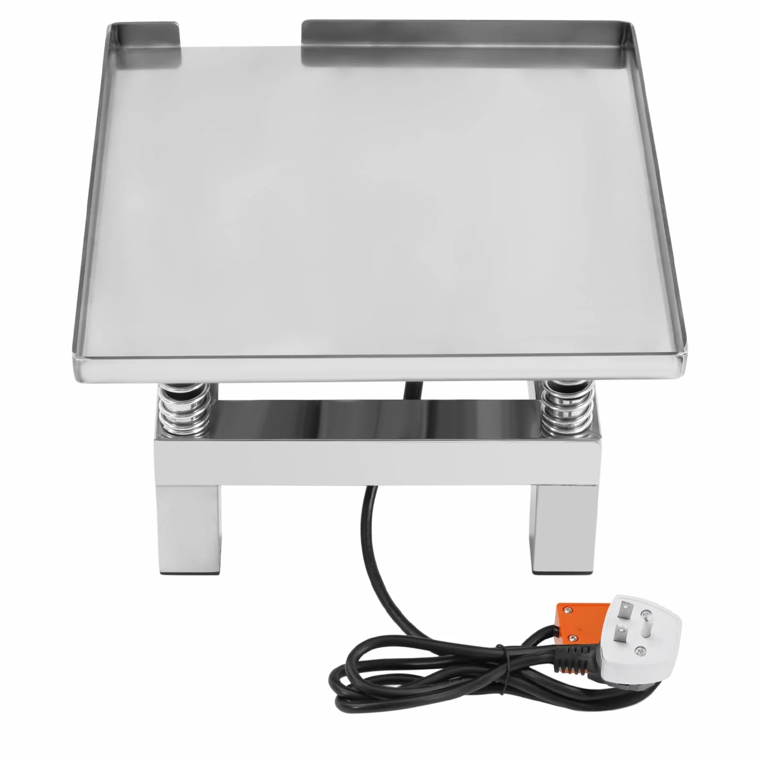Piccola tavola vibrante per calcestruzzo, prova di vibrazione, tavolo vibrante in acciaio inox, mini tavolo da 350 x 350 cm, 220 V, 3600 giri/min, per forme di vibrazione, aumento della resistenza del