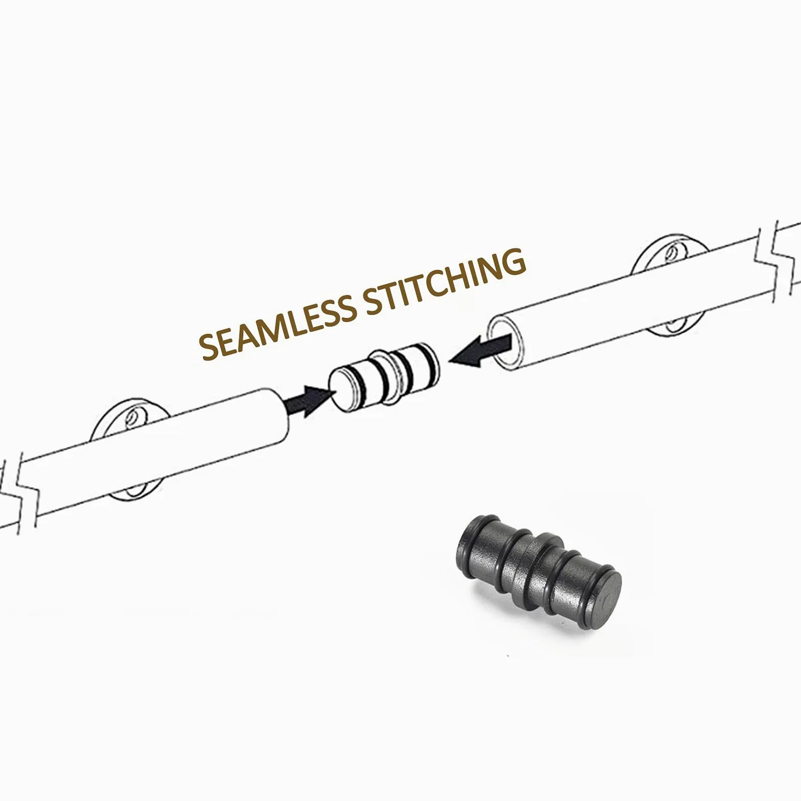 Scaletta Rolling Track Set completo Hardwar 6.6ft-13ft, inox Tubo rotondo Ladder Mobile Scala Scorrimento fienile per Biblioteca/Loft/Home/Indoor/BookStor, ruote a rulli da pavimento (nessuna scala)