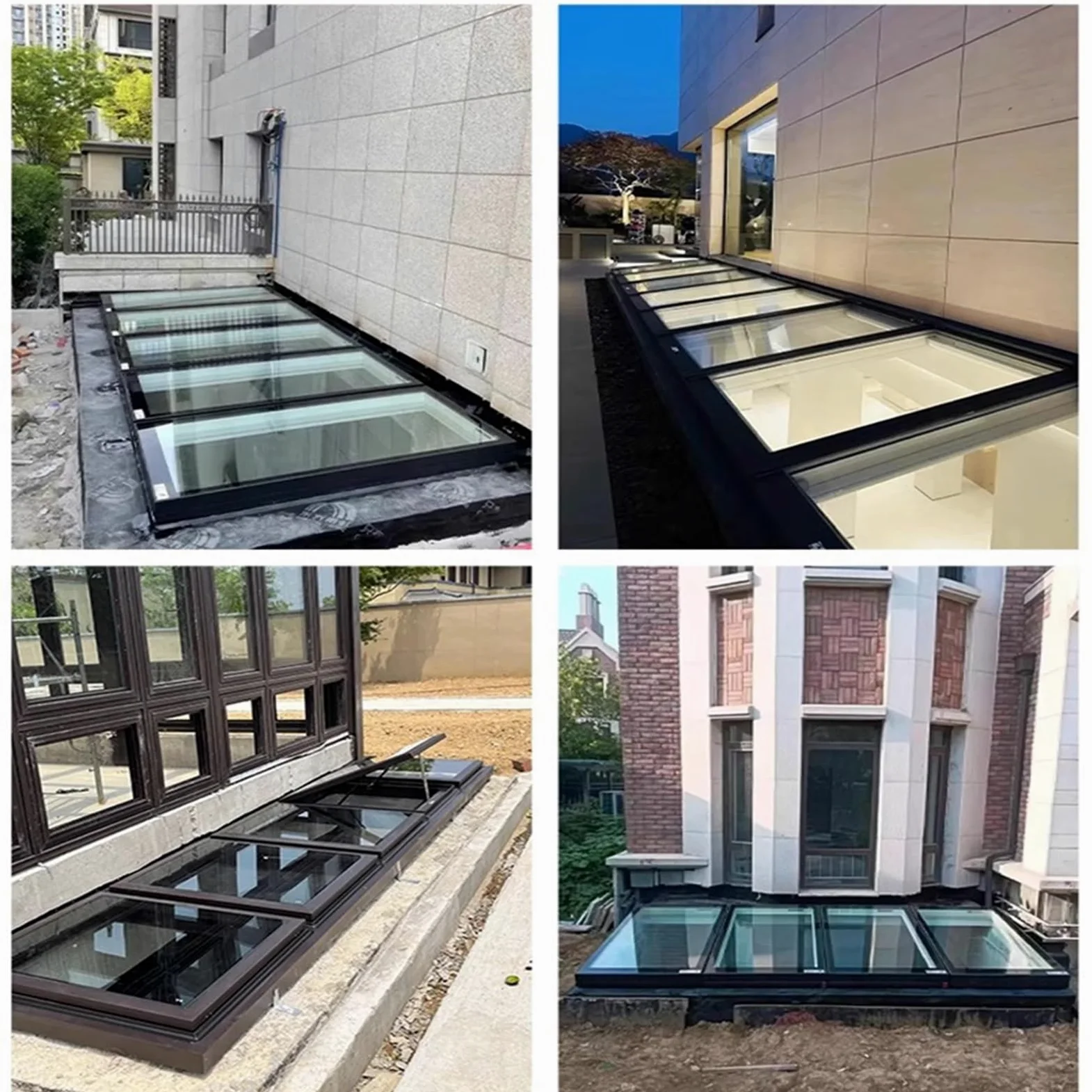 Personalizzabile Finestre Tetto Lucernario, Doppi Uscita D'emergenza Illuminazione Finestra Pozzo, Telaio Alluminio Elettrico Sensore Pioggia Tutto Uno Ventilazione(40x80cm)