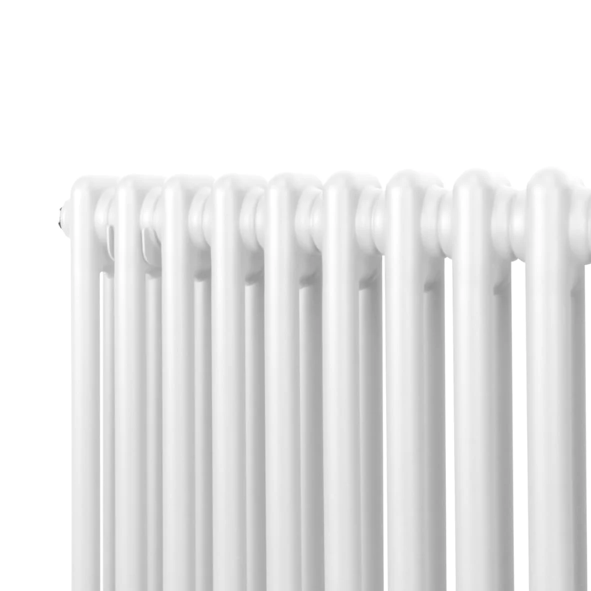 Radiatore Termosifone a 2 Colonne 600 x 832mm Moderno Centralizzato Bianco in Acciaio Inox Orizzontale a Parete Cucina Soggiorno Bagno Kit di Fissaggio e Spazzola Inclusi