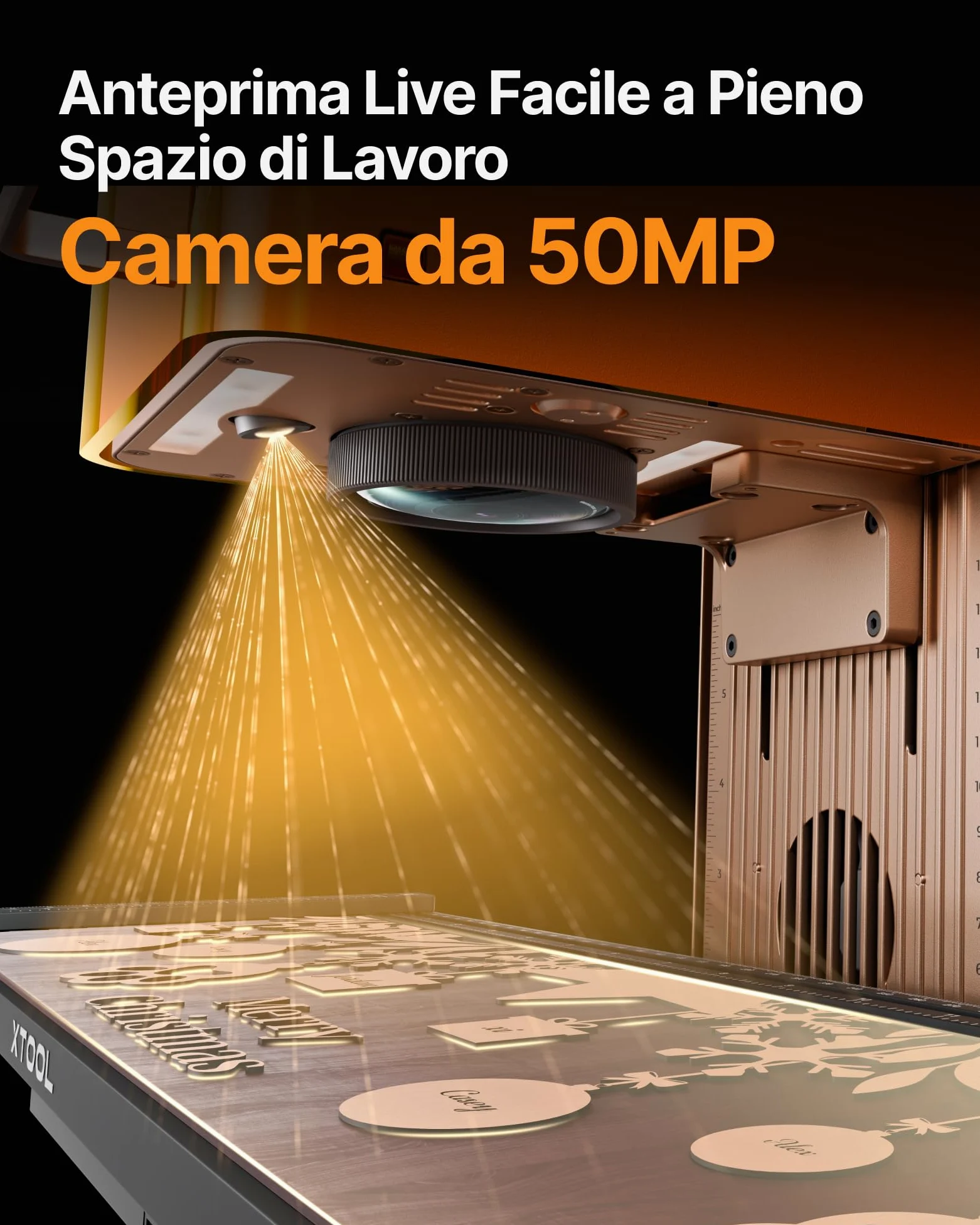xTool F2 Incisore Laser Doppio (5W IR + 15W Diodo), Fotocamera 50MP, 6000mm/s, Embossing 3D, Marchiatura a Colore su Metallo, per professionisti ad uso commerciale