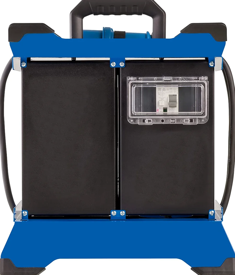 as - Schwabe Distributore di alimentazione portatile CEE Stecky Duo 5, spina CEE + 7 prese con contatto di protezione + 4 prese CEE + 2 porte USB, scatola di distribuzione dell'alimentazione mobile