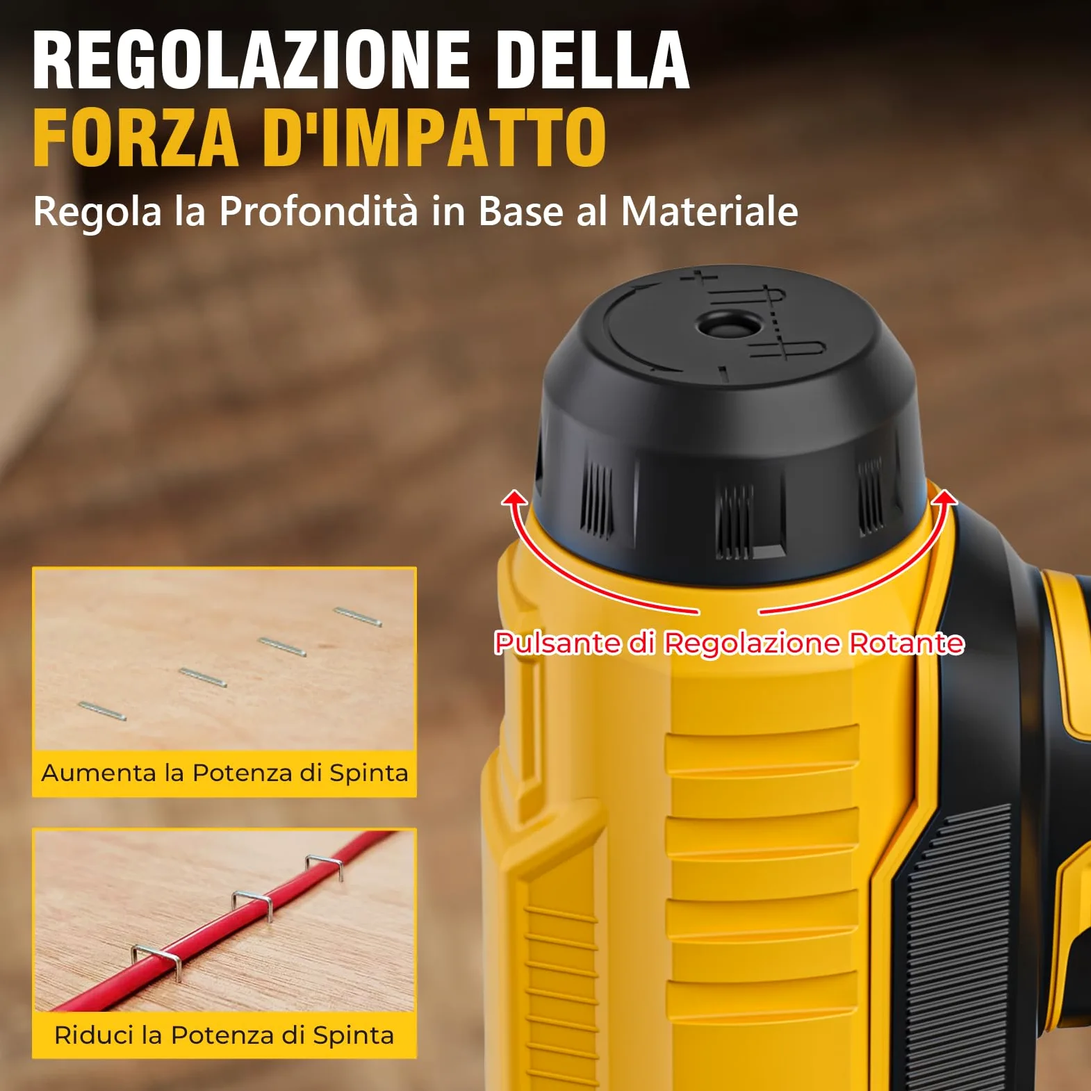 Alloyman 20V MAX Sparachiodi Chiodatrice Brad a Batteria, 2-in-1 18GA Pistola Sparachiodi Elettrica Calibro, 1000 chiodi e 500 punti metallici inclusi, per fai da te e lavori in legno