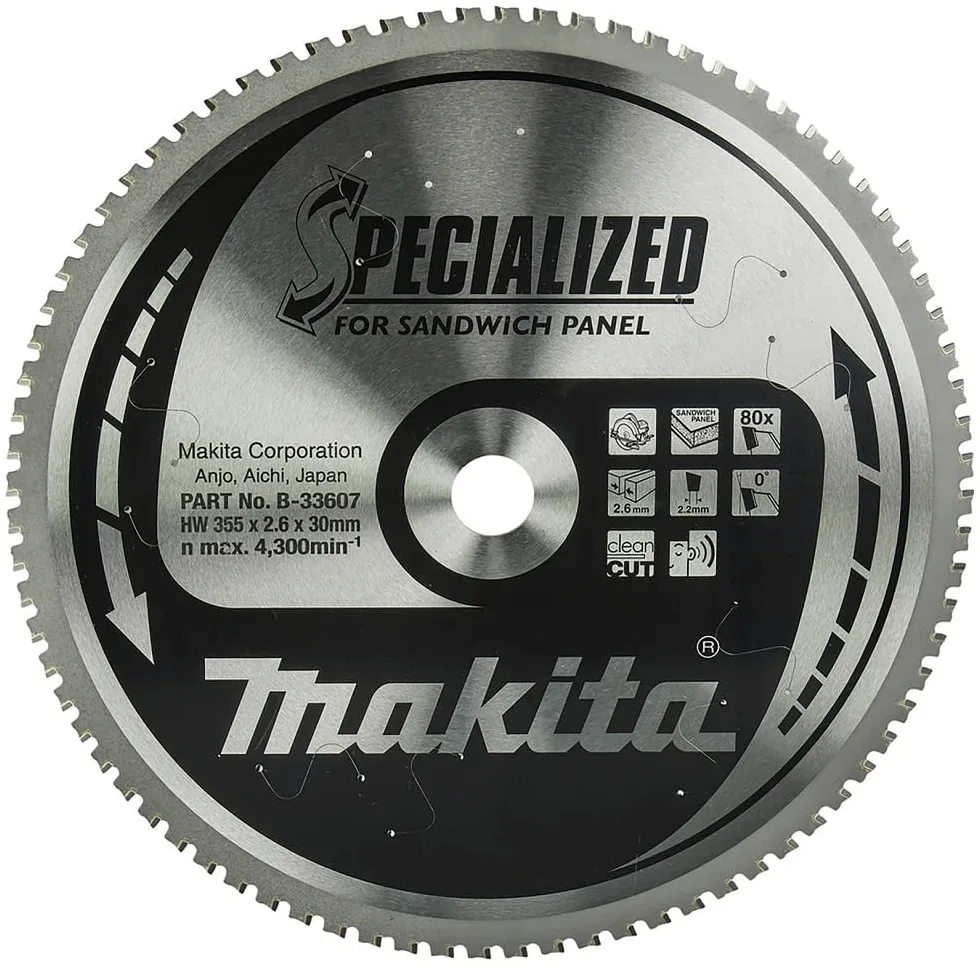 Makita B-33607 Lama Sega Circolare Specialized 355x30mm 80T Pannello