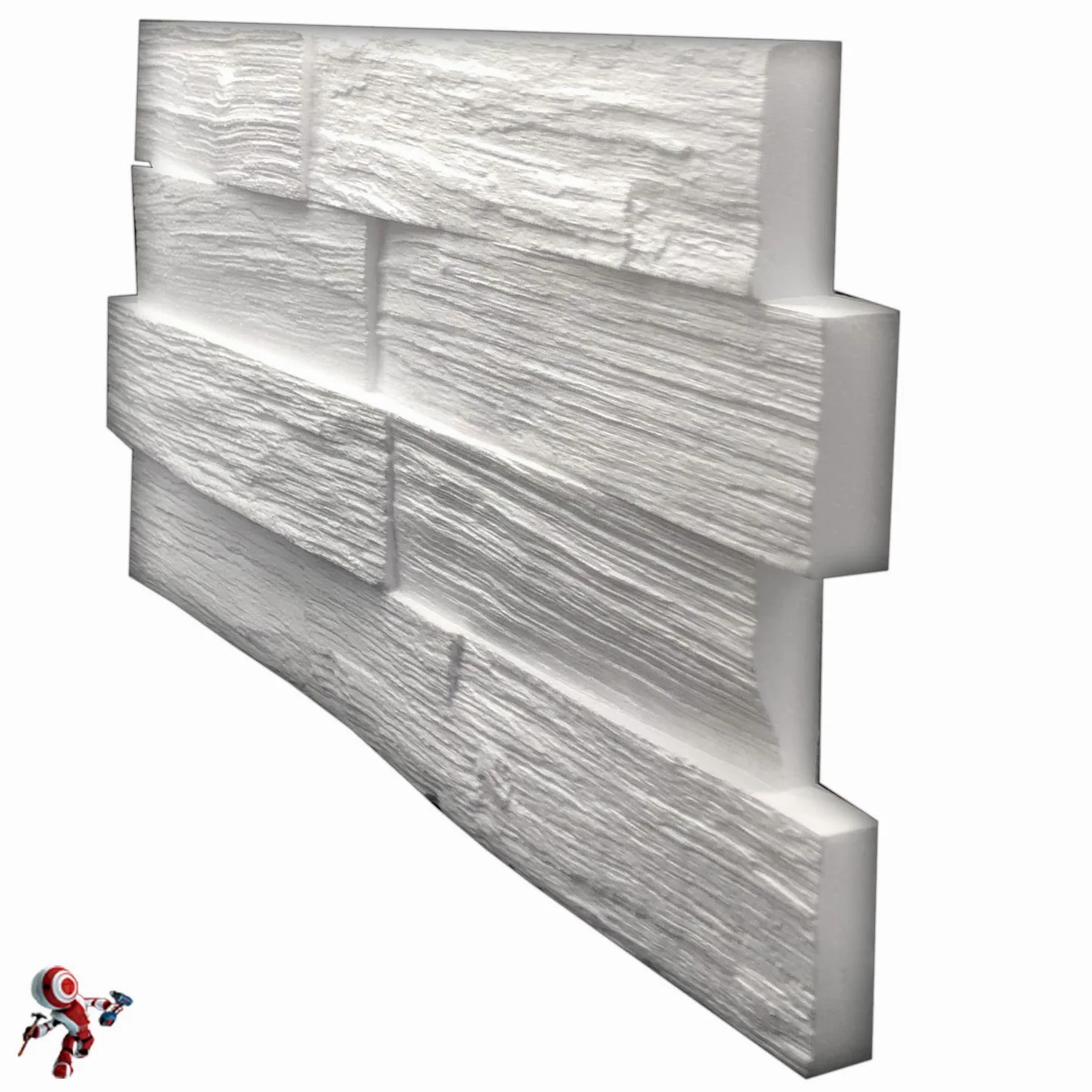 Pannelli polistirolo finta pietra per interni pannello polistirolo finto legno 20x50 cm confezione da 7,20 mq (72pz)