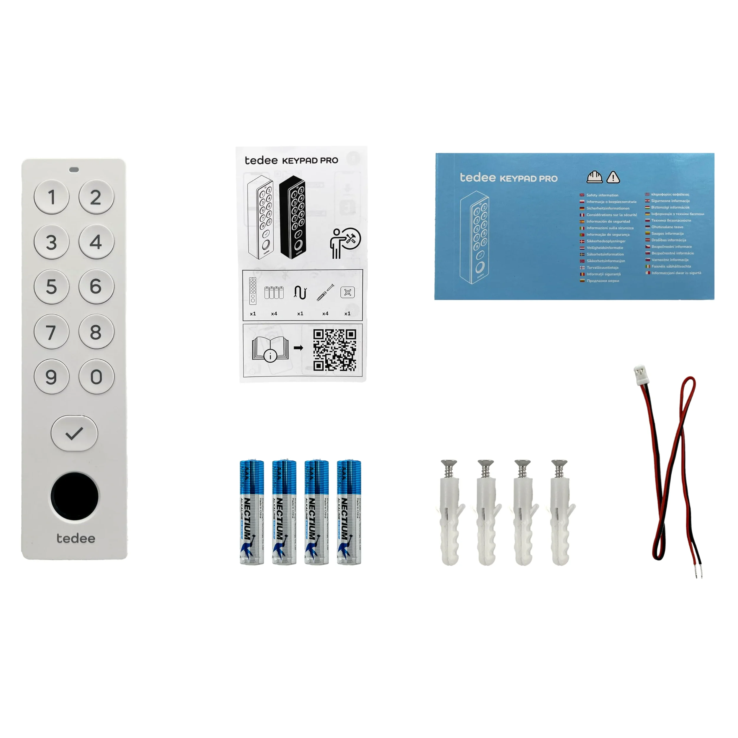 Tedee Keypad PRO Tastiera Biometrica per Serratura Smart | Impronta Digitale e Codice PIN | Senza Smartphone | Uso Esterno | Compatibile con GO2 e Tedee Pro | Bluetooth