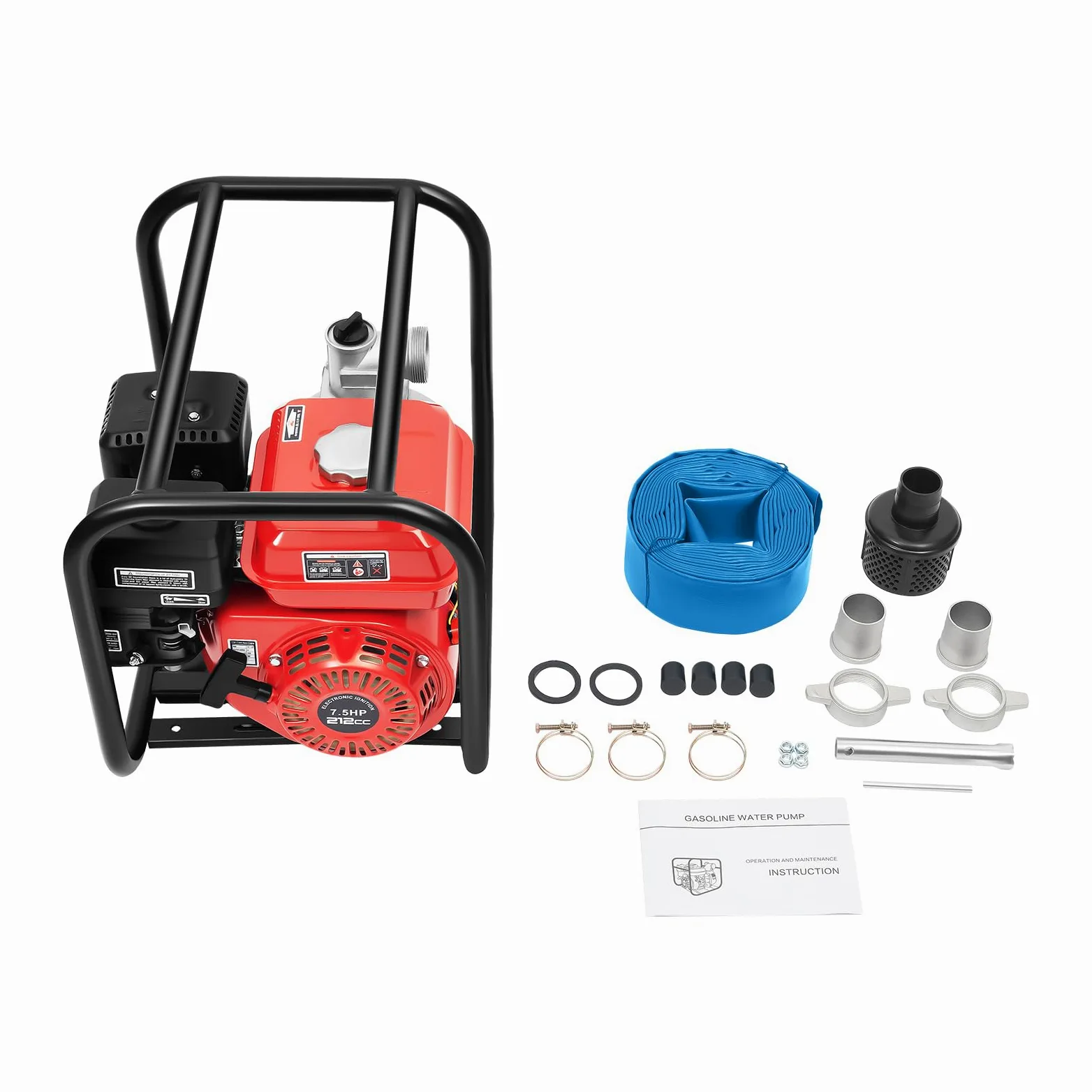 7.5 Hp 2" Portable Gas-Powered Semi-Trash Water Pump Gasoline Water Pump 7.5 Portable Gas Powered Water Gasoline 7.5M Pantaloni