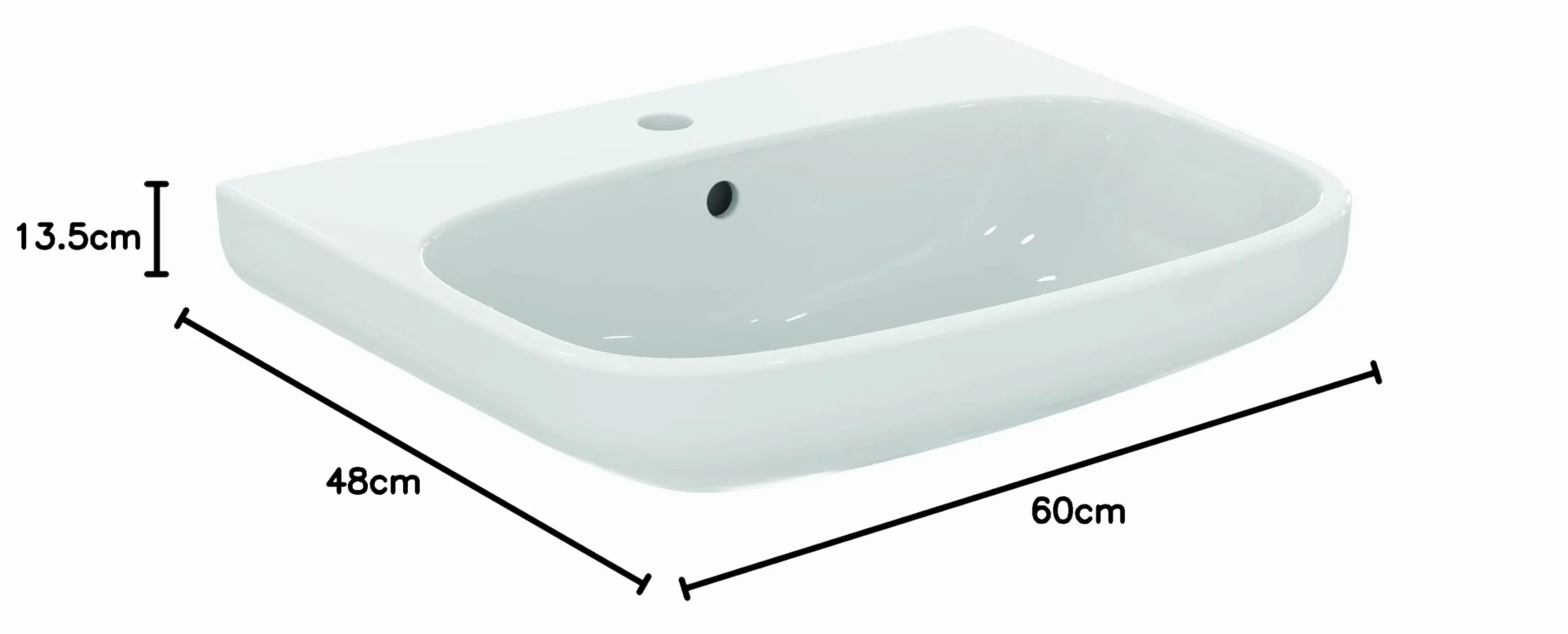 Ideal Standard I.Life A Lavabo da 600mm monoforo - Bianco