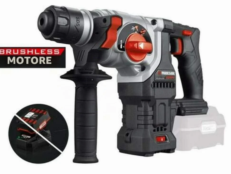Parkside Performance PKHAP 20-Li A1 Martello Combinato a Batteria 20V con Motore Brushless Senza Spazzole, Senza Batteria e Caricabatterie, con Valigetta